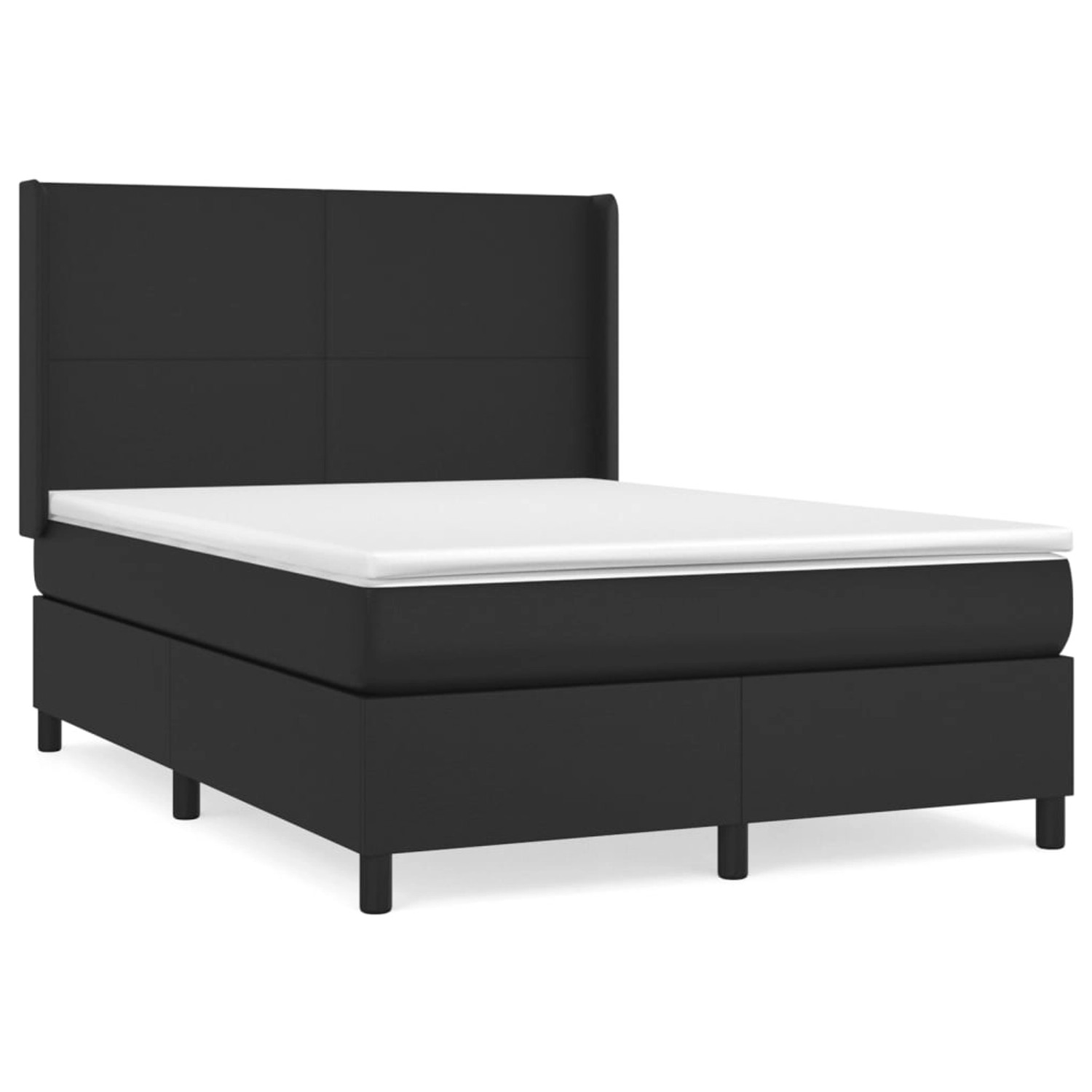vidaXL Boxspringbett mit Matratze Schwarz 140x190 cm Kunstleder1466231 vidaXL Boxspringbett mit Matratze Schwarz 140x190 cm Kunstleder1466231 von VIDAXL