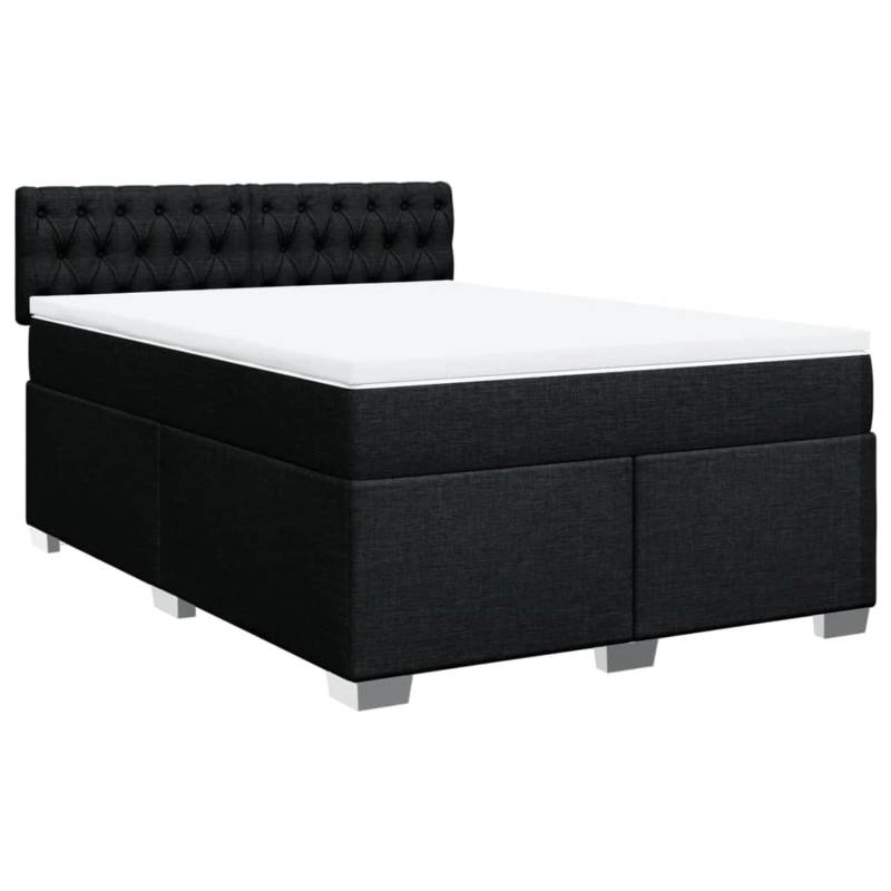 vidaXL Boxspringbett mit Matratze Schwarz 140x190 cm Stoff 3285892 vidaXL Boxspringbett mit Matratze Schwarz 140x190 cm Stoff 3285892 von VIDAXL