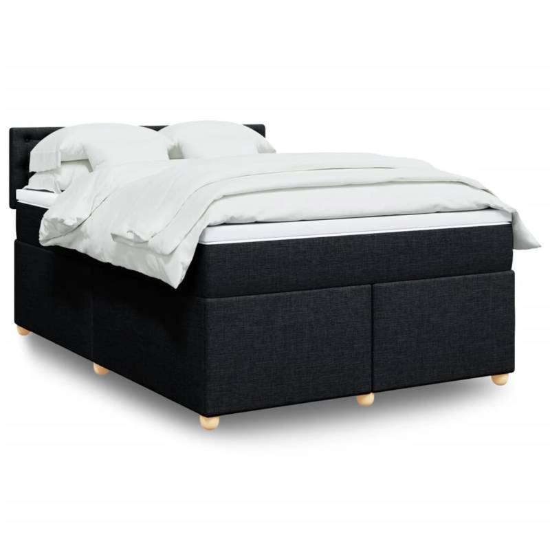 vidaXL Boxspringbett mit Matratze Schwarz 140x190 cm Stoff 3288991 vidaXL Boxspringbett mit Matratze Schwarz 140x190 cm Stoff 3288991 von VIDAXL