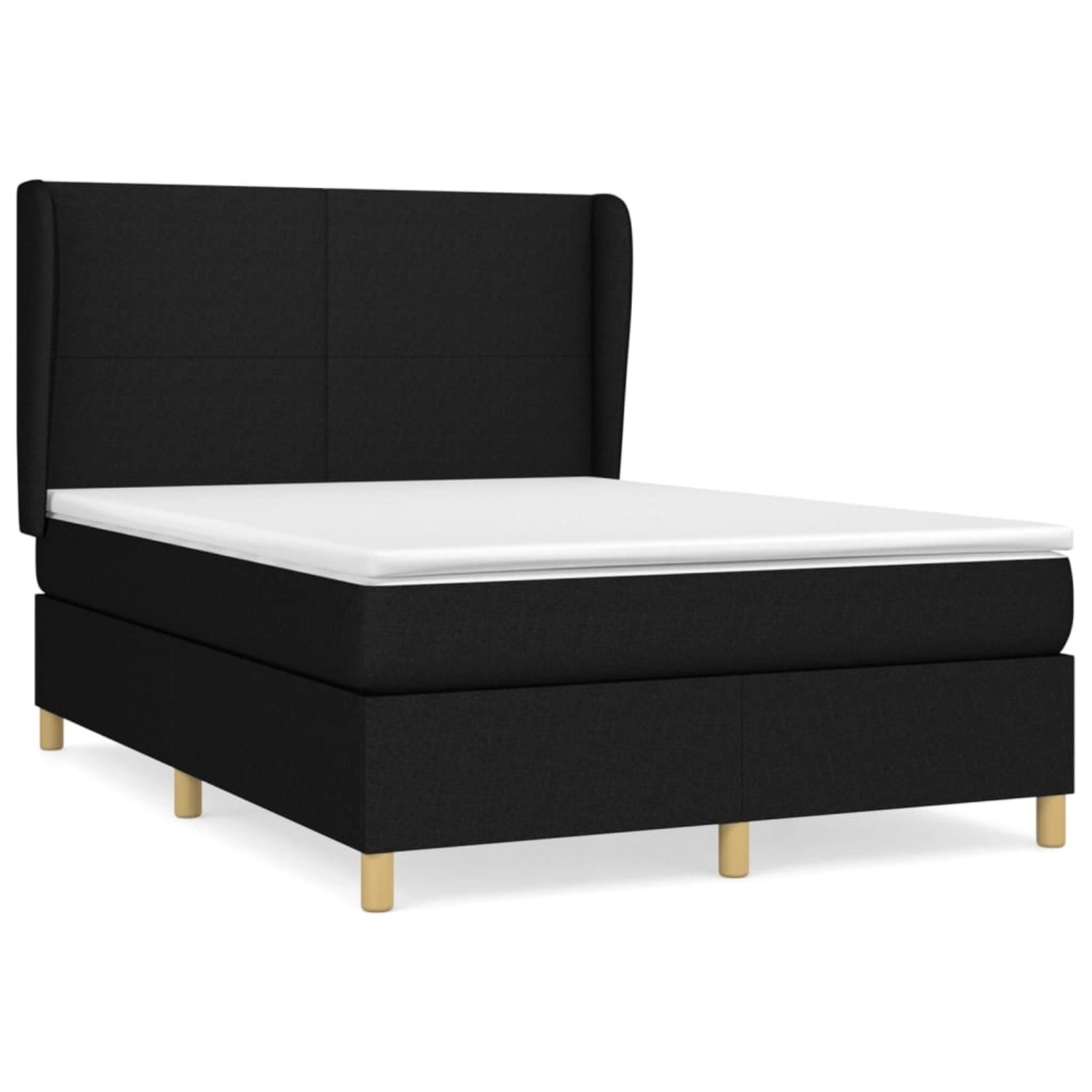 vidaXL Boxspringbett mit Matratze Schwarz 140x190 cm Stoff1372843 vidaXL Boxspringbett mit Matratze Schwarz 140x190 cm Stoff1372843 von VIDAXL