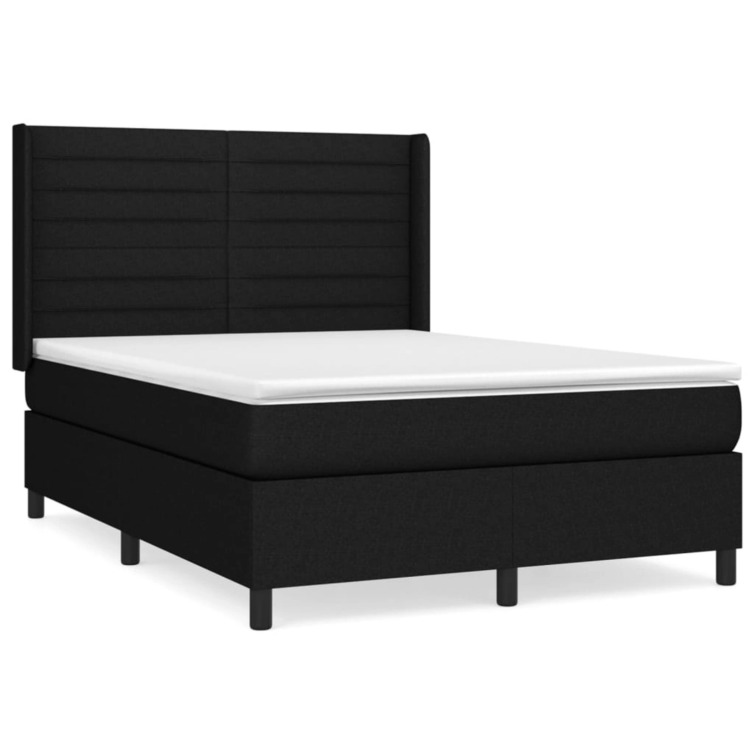 vidaXL Boxspringbett mit Matratze Schwarz 140x190 cm Stoff1468284 vidaXL Boxspringbett mit Matratze Schwarz 140x190 cm Stoff1468284 von VIDAXL