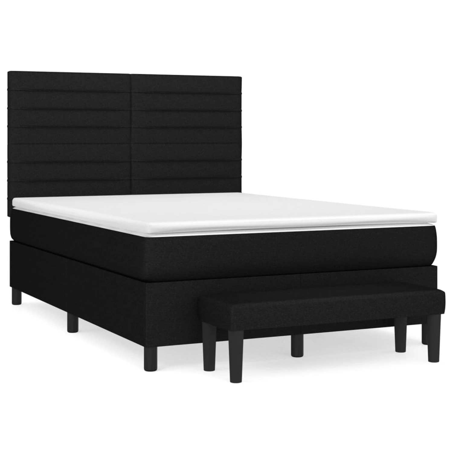 vidaXL Boxspringbett mit Matratze Schwarz 140x190 cm Stoff1468688 vidaXL Boxspringbett mit Matratze Schwarz 140x190 cm Stoff1468688 von VIDAXL