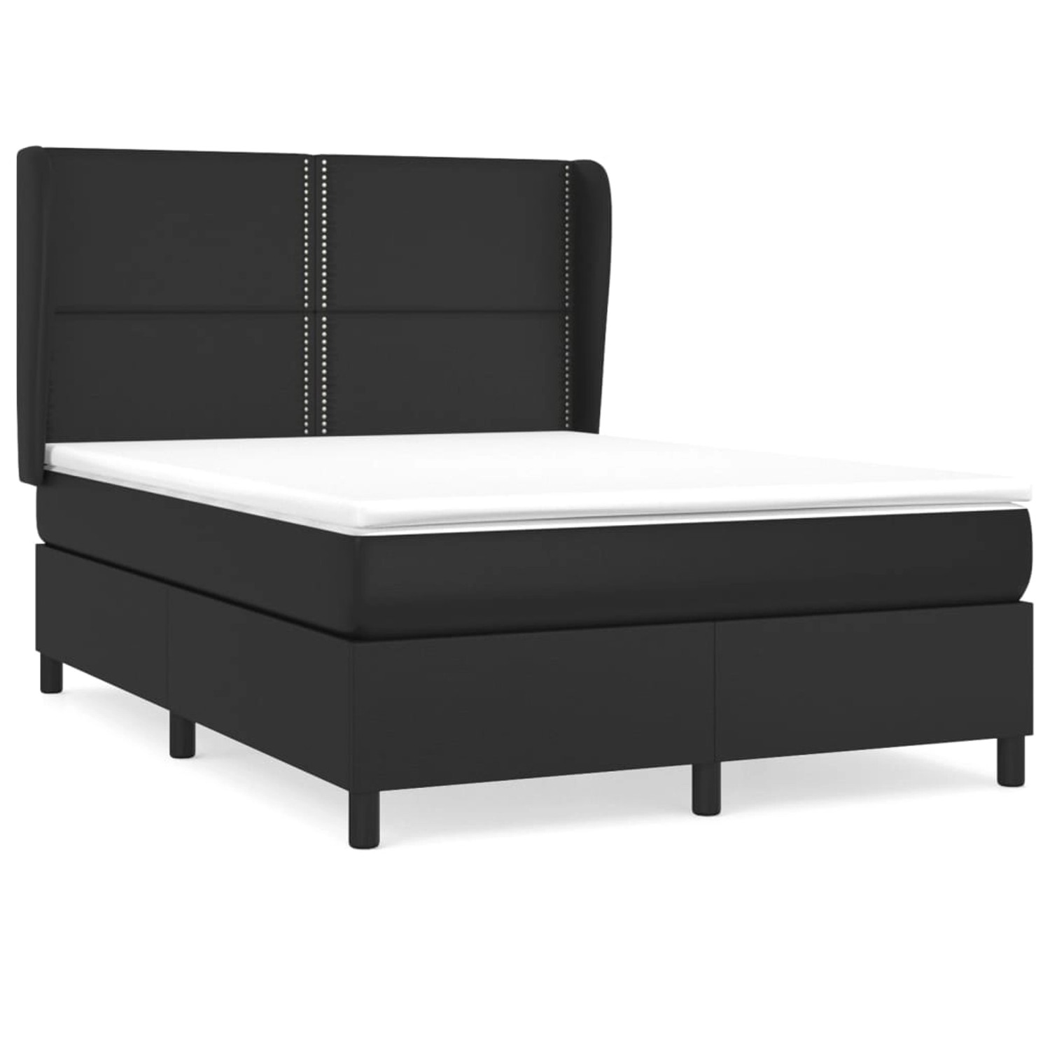 vidaXL Boxspringbett mit Matratze Schwarz 140x200 cm Kunstleder1469617 vidaXL Boxspringbett mit Matratze Schwarz 140x200 cm Kunstleder1469617 von VIDAXL