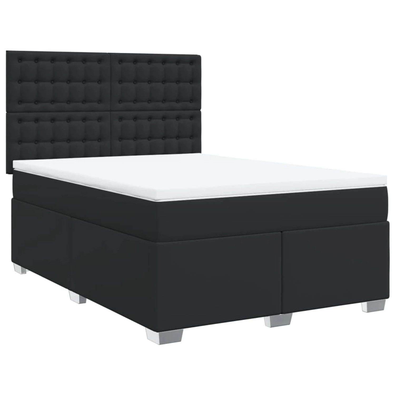 vidaXL Boxspringbett mit Matratze Schwarz 140x200 cm Kunstleder2100045 vidaXL Boxspringbett mit Matratze Schwarz 140x200 cm Kunstleder2100045 von VIDAXL