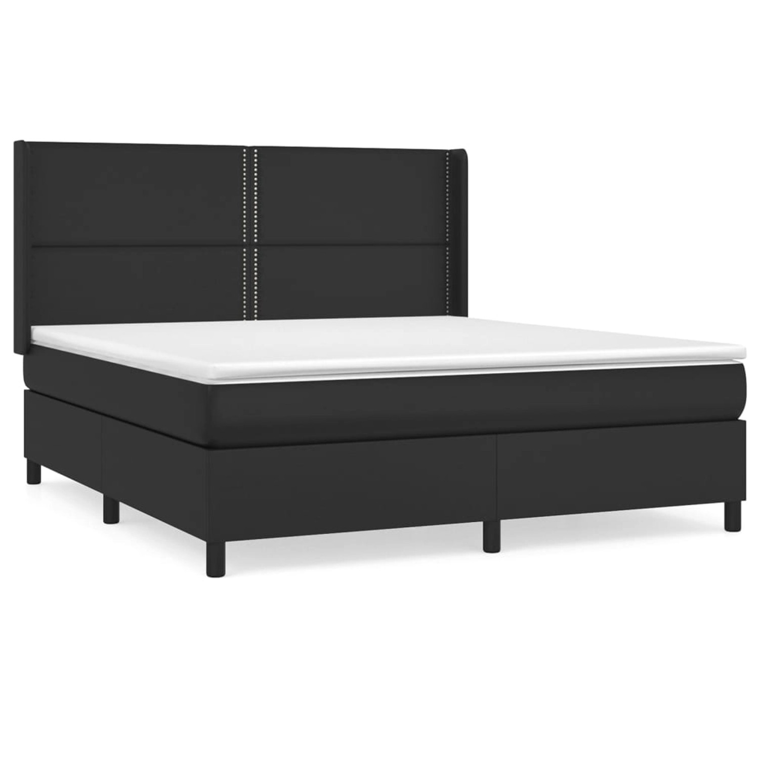 vidaXL Boxspringbett mit Matratze Schwarz 160x200 cm Kunstleder1466273 vidaXL Boxspringbett mit Matratze Schwarz 160x200 cm Kunstleder1466273 von VIDAXL