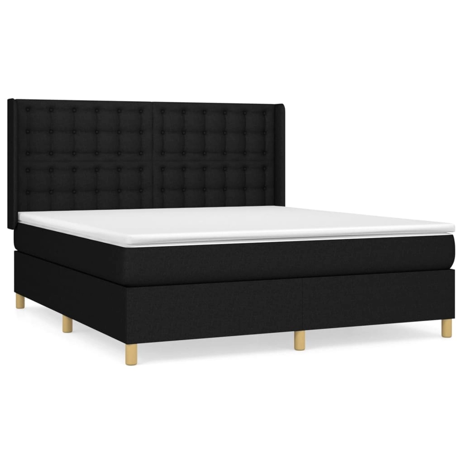vidaXL Boxspringbett mit Matratze Schwarz 160x200 cm Stoff1396483 vidaXL Boxspringbett mit Matratze Schwarz 160x200 cm Stoff1396483 von VIDAXL