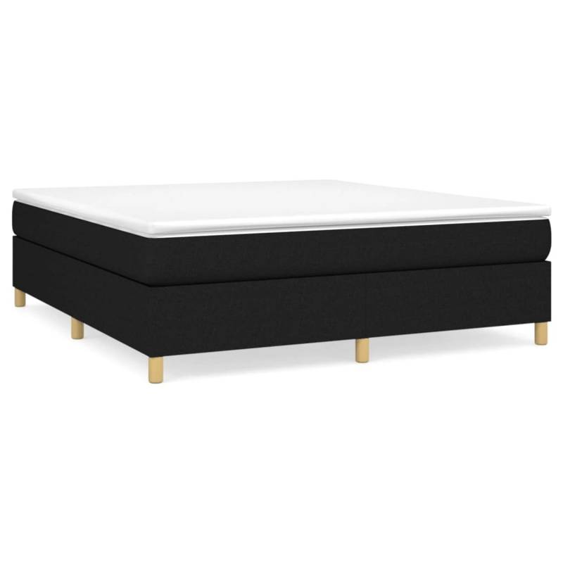 vidaXL Boxspringbett mit Matratze Schwarz 160x200 cm Stoff1399730 von VIDAXL