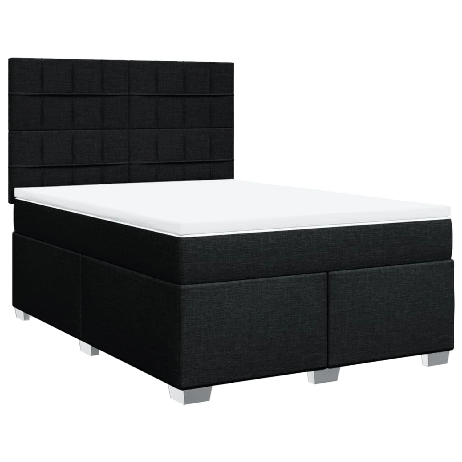 vidaXL Boxspringbett mit Matratze Schwarz 160x200 cm Stoff2107875 vidaXL Boxspringbett mit Matratze Schwarz 160x200 cm Stoff2107875 von VIDAXL