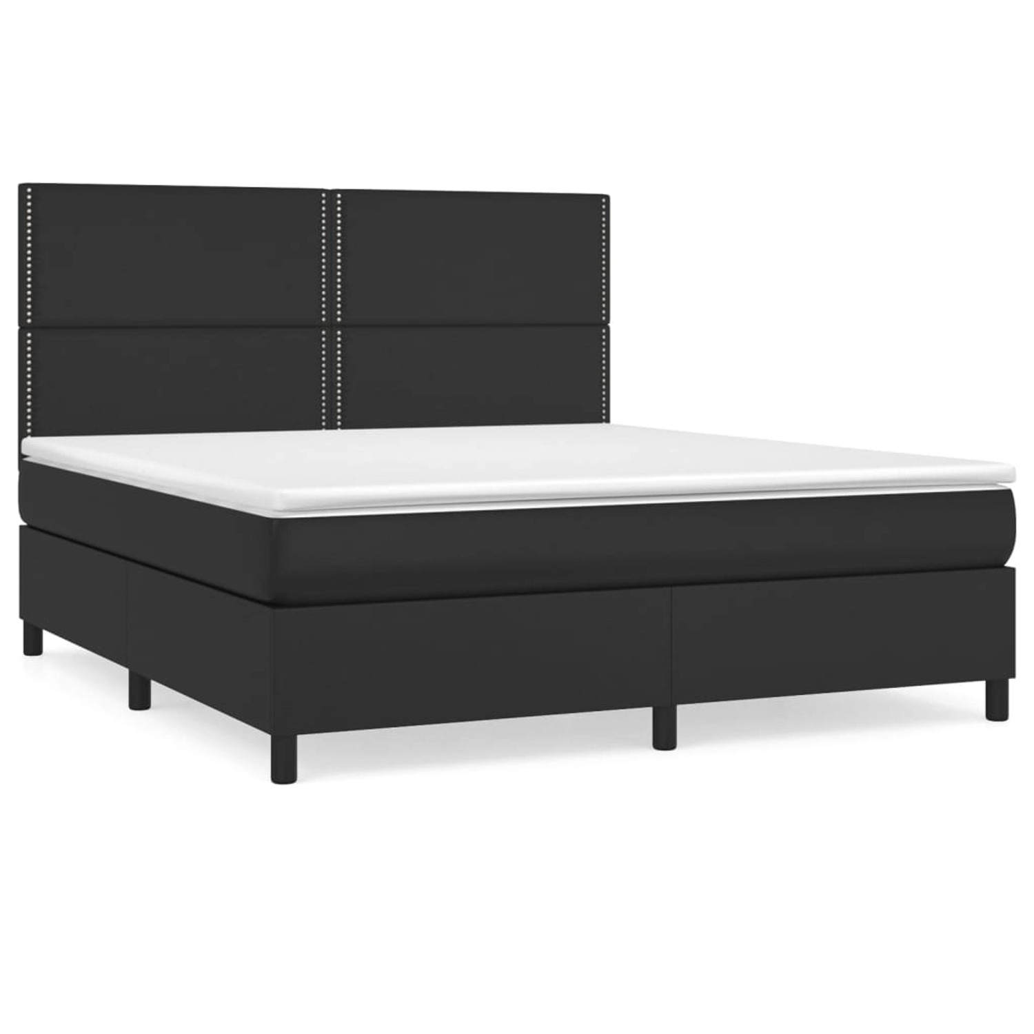 vidaXL Boxspringbett mit Matratze Schwarz 180x200 cm Kunstleder1466187 vidaXL Boxspringbett mit Matratze Schwarz 180x200 cm Kunstleder1466187 von VIDAXL