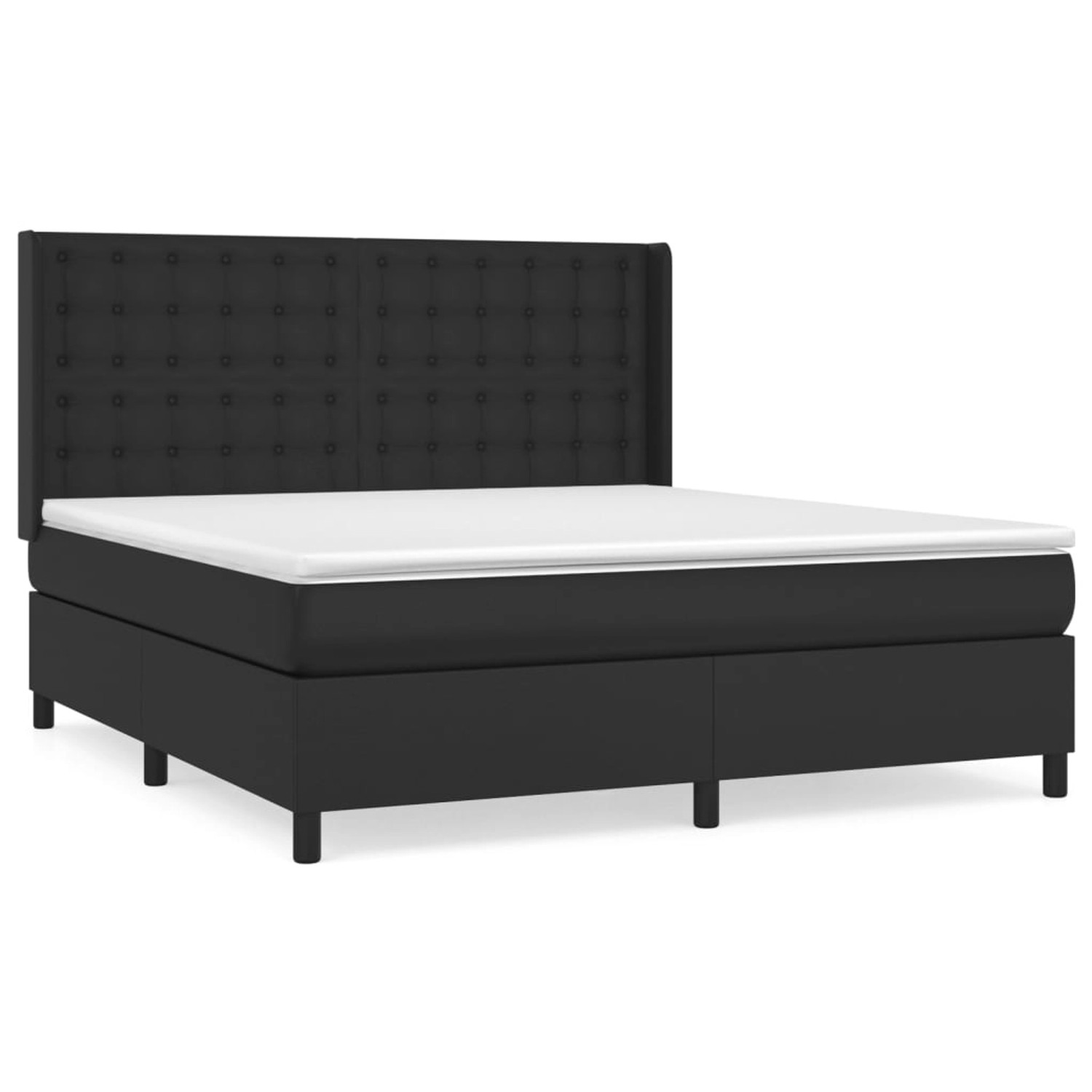 vidaXL Boxspringbett mit Matratze Schwarz 180x200 cm Kunstleder1466500 vidaXL Boxspringbett mit Matratze Schwarz 180x200 cm Kunstleder1466500 von VIDAXL