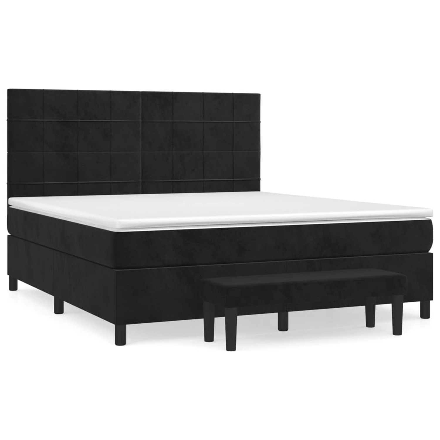 vidaXL Boxspringbett mit Matratze Schwarz 180x200 cm Samt 3137859 vidaXL Boxspringbett mit Matratze Schwarz 180x200 cm Samt 3137859 von VIDAXL