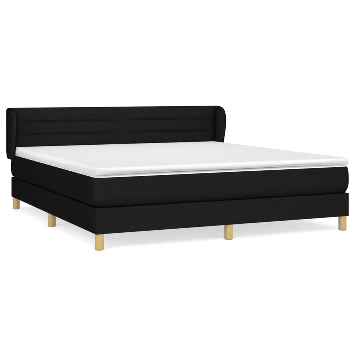 vidaXL Boxspringbett mit Matratze Schwarz 180x200 cm Stoff1372169 vidaXL Boxspringbett mit Matratze Schwarz 180x200 cm Stoff1372169 von VIDAXL
