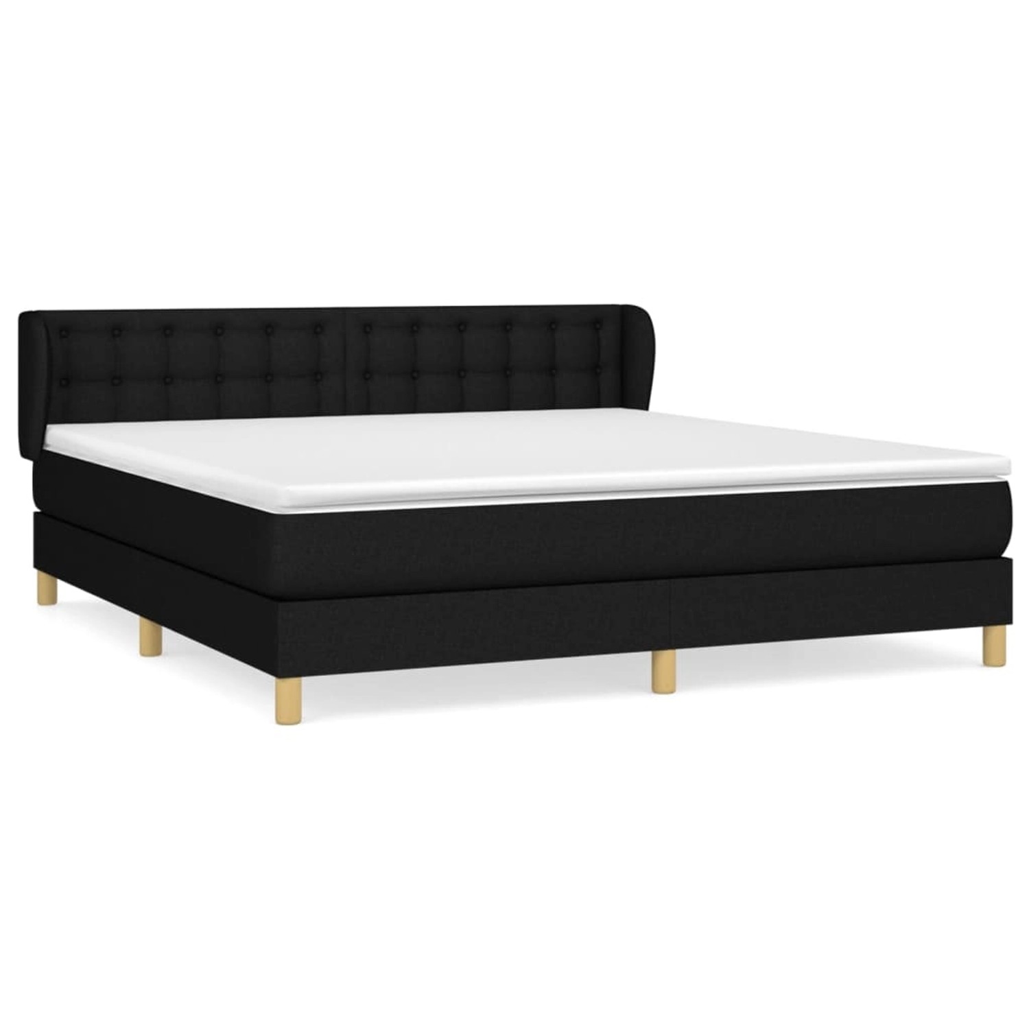vidaXL Boxspringbett mit Matratze Schwarz 180x200 cm Stoff1378977 vidaXL Boxspringbett mit Matratze Schwarz 180x200 cm Stoff1378977 von VIDAXL