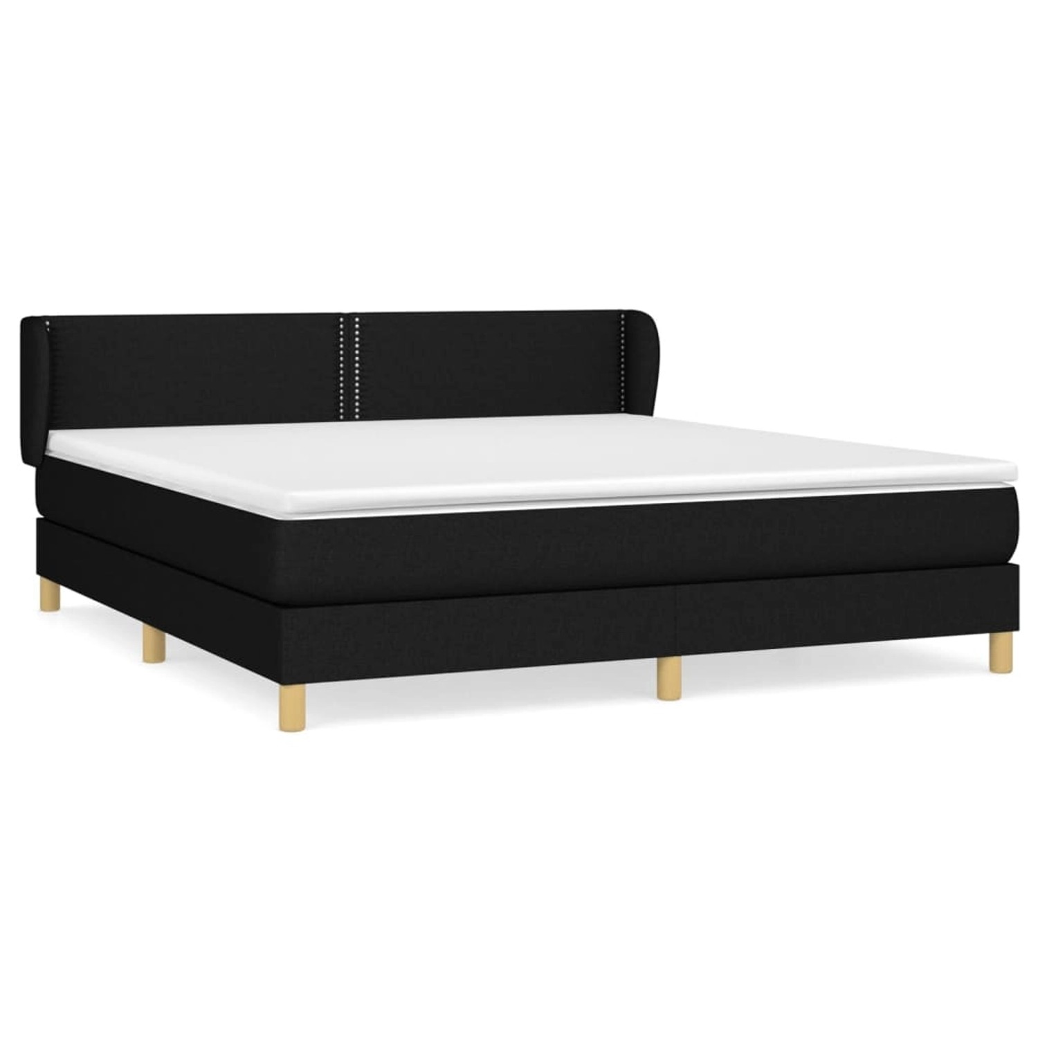 vidaXL Boxspringbett mit Matratze Schwarz 180x200 cm Stoff1378987 vidaXL Boxspringbett mit Matratze Schwarz 180x200 cm Stoff1378987 von VIDAXL