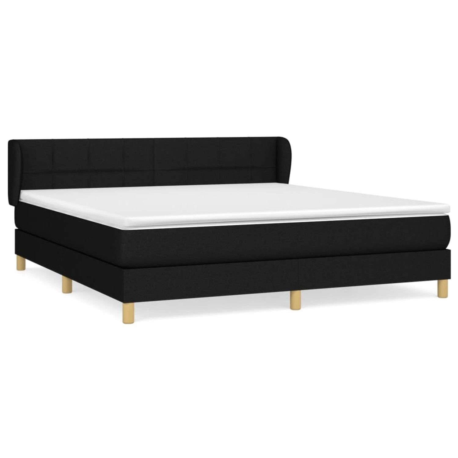 vidaXL Boxspringbett mit Matratze Schwarz 180x200 cm Stoff1378990 vidaXL Boxspringbett mit Matratze Schwarz 180x200 cm Stoff1378990 von VIDAXL