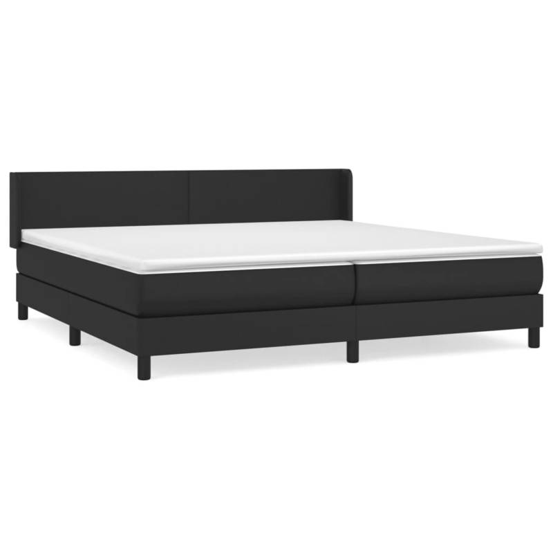 vidaXL Boxspringbett mit Matratze Schwarz 200x200 cm Kunstleder1389428 von VIDAXL