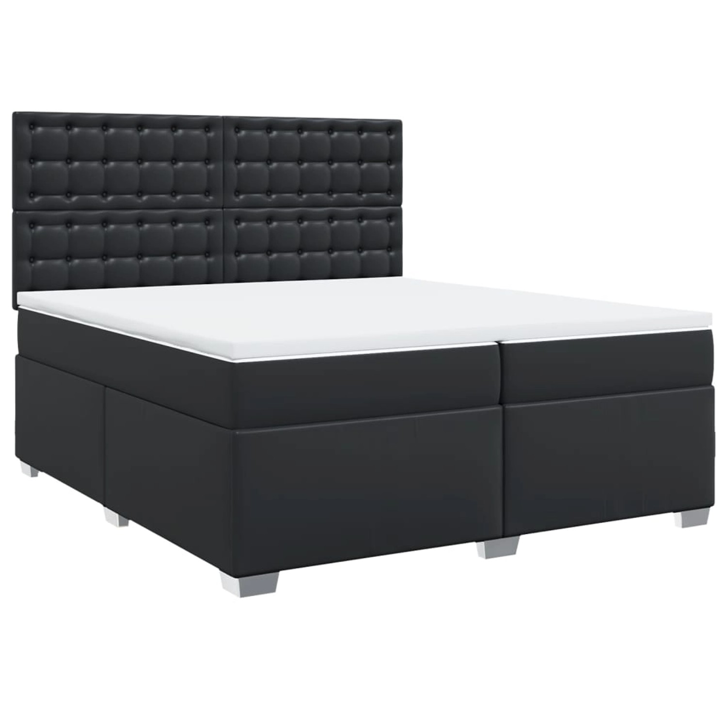 vidaXL Boxspringbett mit Matratze Schwarz 200x200 cm Kunstleder2103523 vidaXL Boxspringbett mit Matratze Schwarz 200x200 cm Kunstleder2103523 von VIDAXL