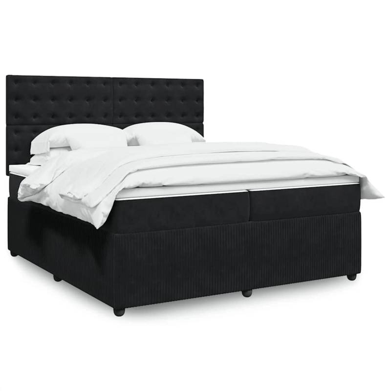 vidaXL Boxspringbett mit Matratze Schwarz 200x200 cm Samt 3294744 vidaXL Boxspringbett mit Matratze Schwarz 200x200 cm Samt 3294744 von VIDAXL