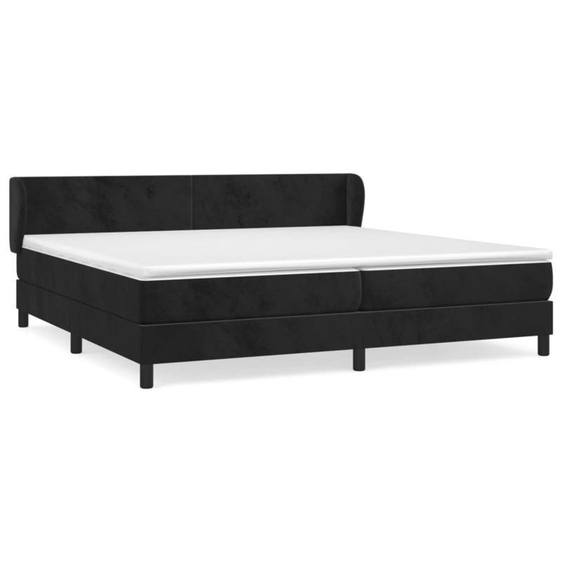 vidaXL Boxspringbett mit Matratze Schwarz 200x200 cm Samt1372301 von VIDAXL