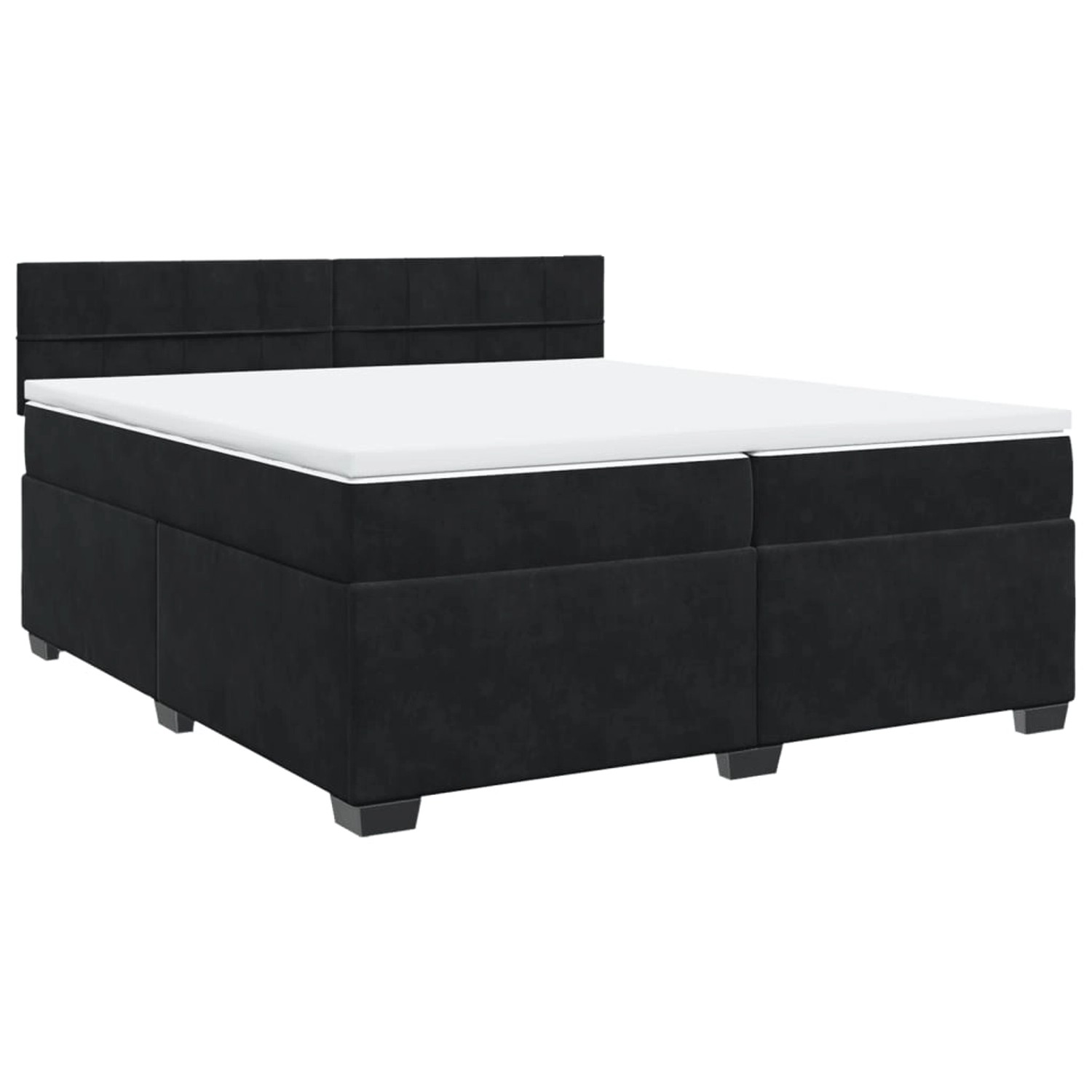 vidaXL Boxspringbett mit Matratze Schwarz 200x200 cm Samt2107127 vidaXL Boxspringbett mit Matratze Schwarz 200x200 cm Samt2107127 von VIDAXL