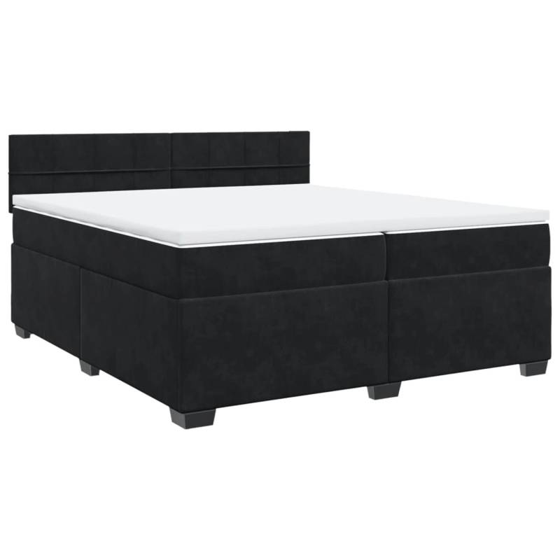 vidaXL Boxspringbett mit Matratze Schwarz 200x200 cm Samt2107127 vidaXL Boxspringbett mit Matratze Schwarz 200x200 cm Samt2107127 von VIDAXL