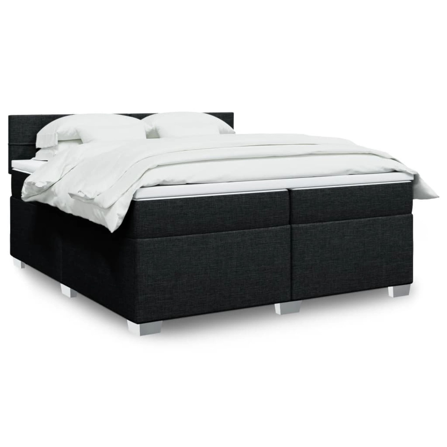 vidaXL Boxspringbett mit Matratze Schwarz 200x200 cm Stoff 3288297 vidaXL Boxspringbett mit Matratze Schwarz 200x200 cm Stoff 3288297 von VIDAXL