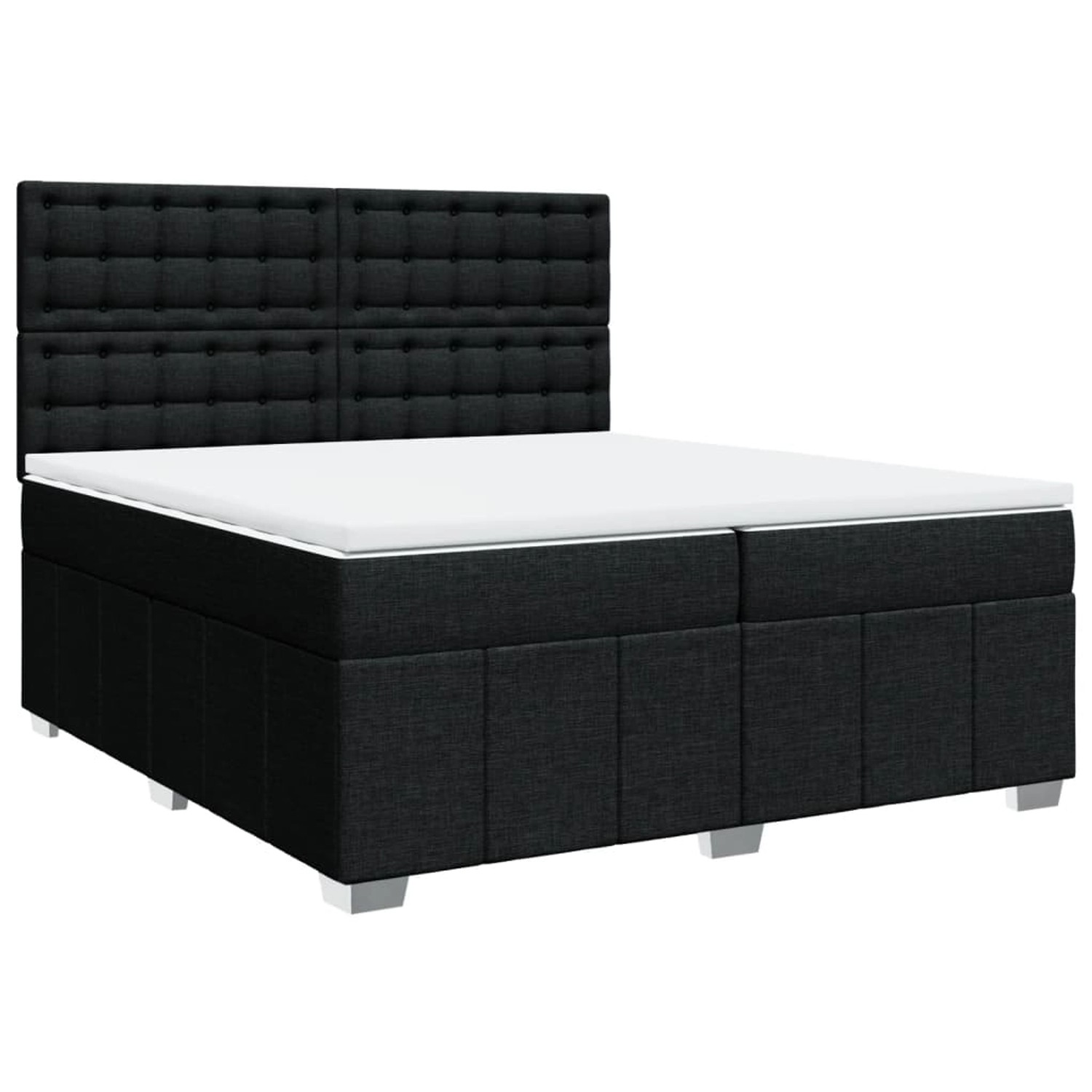 vidaXL Boxspringbett mit Matratze Schwarz 200x200 cm Stoff 3291791 vidaXL Boxspringbett mit Matratze Schwarz 200x200 cm Stoff 3291791 von VIDAXL