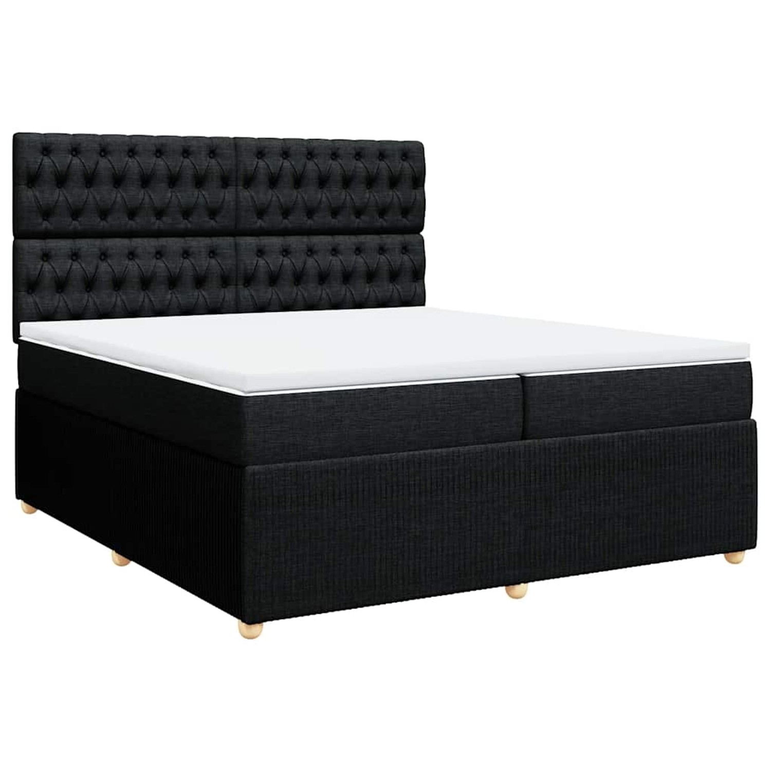 vidaXL Boxspringbett mit Matratze Schwarz 200x200 cm Stoff 3292172 vidaXL Boxspringbett mit Matratze Schwarz 200x200 cm Stoff 3292172 von VIDAXL
