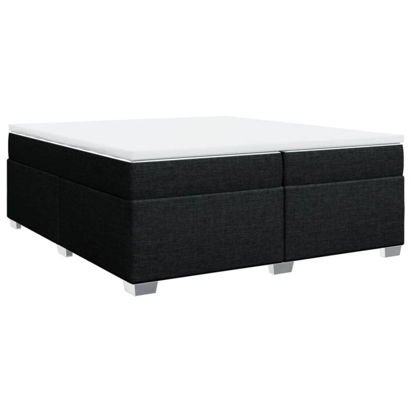 vidaXL Boxspringbett mit Matratze Schwarz 200x200 cm Stoff2102674 von VIDAXL