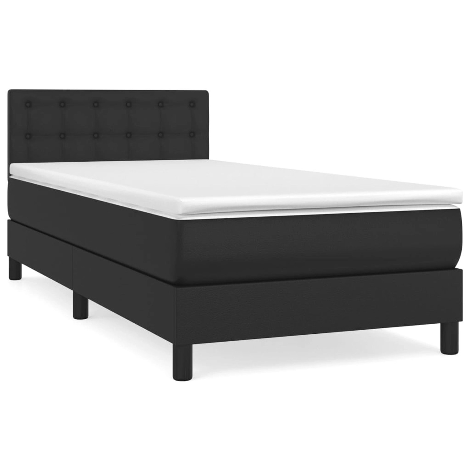vidaXL Boxspringbett mit Matratze Schwarz 80x200 cm Kunstleder1367924 vidaXL Boxspringbett mit Matratze Schwarz 80x200 cm Kunstleder1367924 von VIDAXL