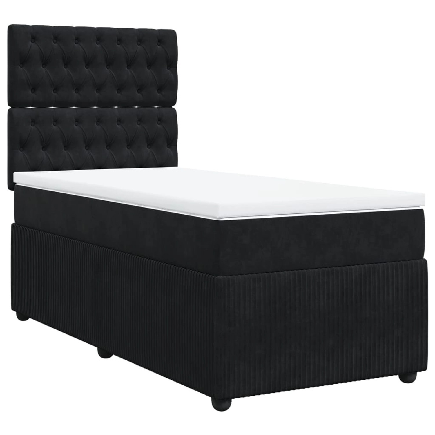 vidaXL Boxspringbett mit Matratze Schwarz 80x200 cm Samt2103935 vidaXL Boxspringbett mit Matratze Schwarz 80x200 cm Samt2103935 von VIDAXL