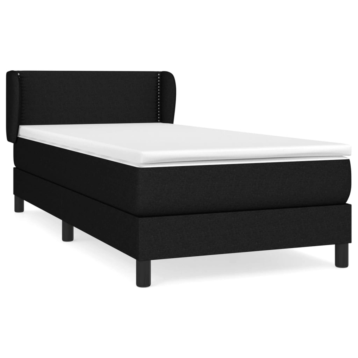 vidaXL Boxspringbett mit Matratze Schwarz 80x200 cm Stoff1372002 vidaXL Boxspringbett mit Matratze Schwarz 80x200 cm Stoff1372002 von VIDAXL