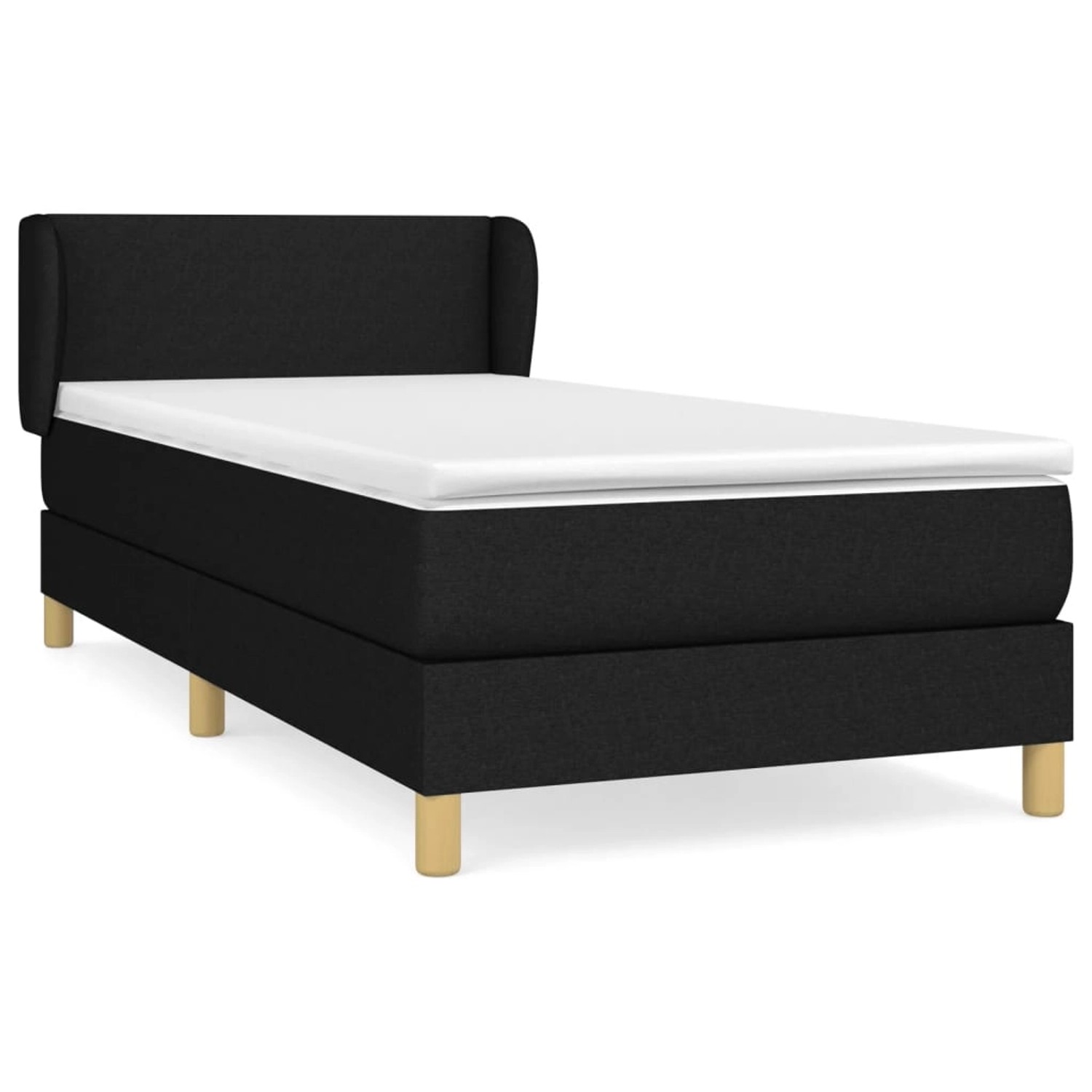 vidaXL Boxspringbett mit Matratze Schwarz 80x200 cm Stoff1372035 vidaXL Boxspringbett mit Matratze Schwarz 80x200 cm Stoff1372035 von VIDAXL