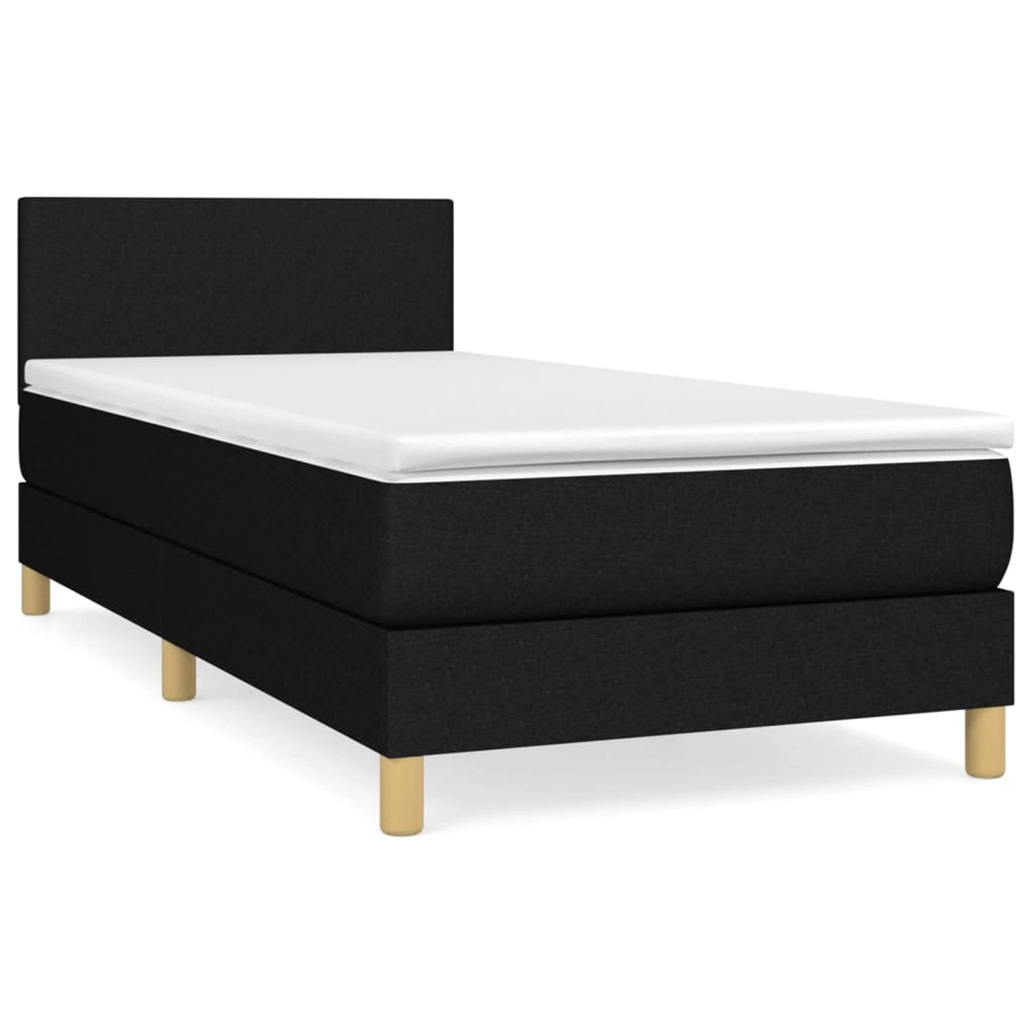 vidaXL Boxspringbett mit Matratze Schwarz 80x200 cm Stoff1373015 vidaXL Boxspringbett mit Matratze Schwarz 80x200 cm Stoff1373015 von VIDAXL