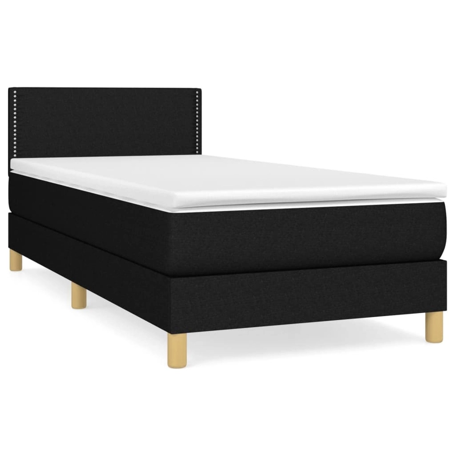 vidaXL Boxspringbett mit Matratze Schwarz 80x200 cm Stoff1373154 vidaXL Boxspringbett mit Matratze Schwarz 80x200 cm Stoff1373154 von VIDAXL