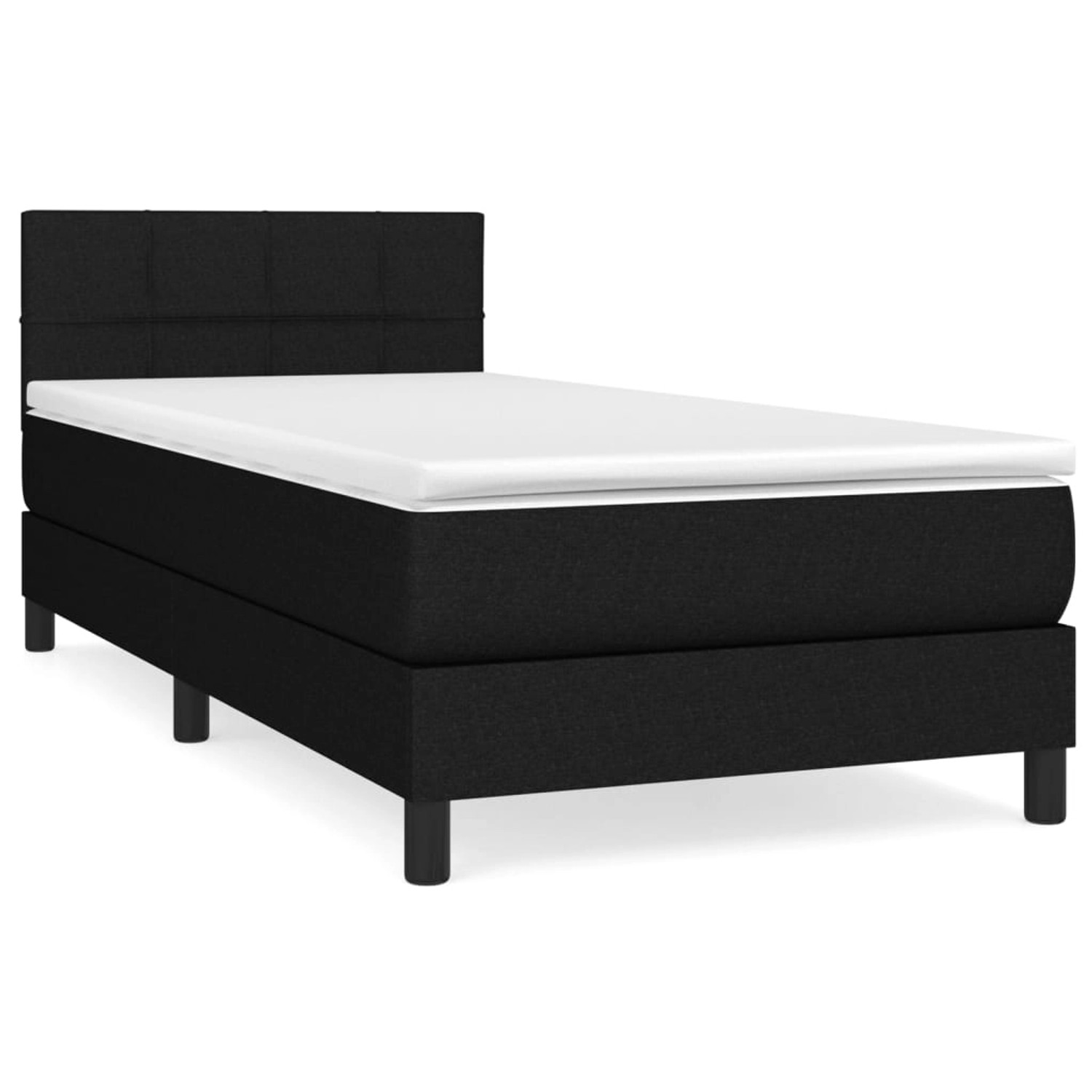 vidaXL Boxspringbett mit Matratze Schwarz 80x200 cm Stoff1378918 vidaXL Boxspringbett mit Matratze Schwarz 80x200 cm Stoff1378918 von VIDAXL
