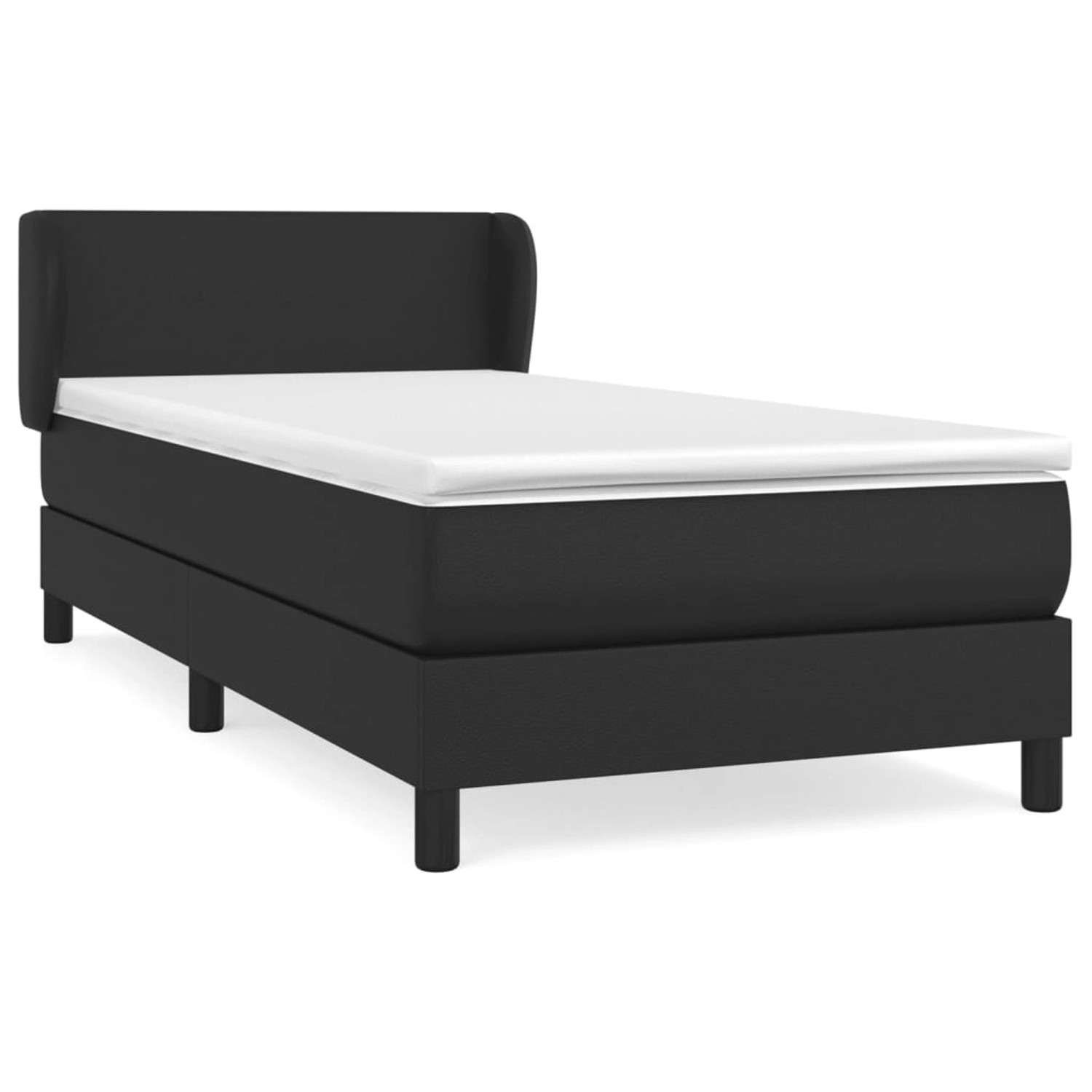 vidaXL Boxspringbett mit Matratze Schwarz 90x190 cm Kunstleder1469180 vidaXL Boxspringbett mit Matratze Schwarz 90x190 cm Kunstleder1469180 von VIDAXL