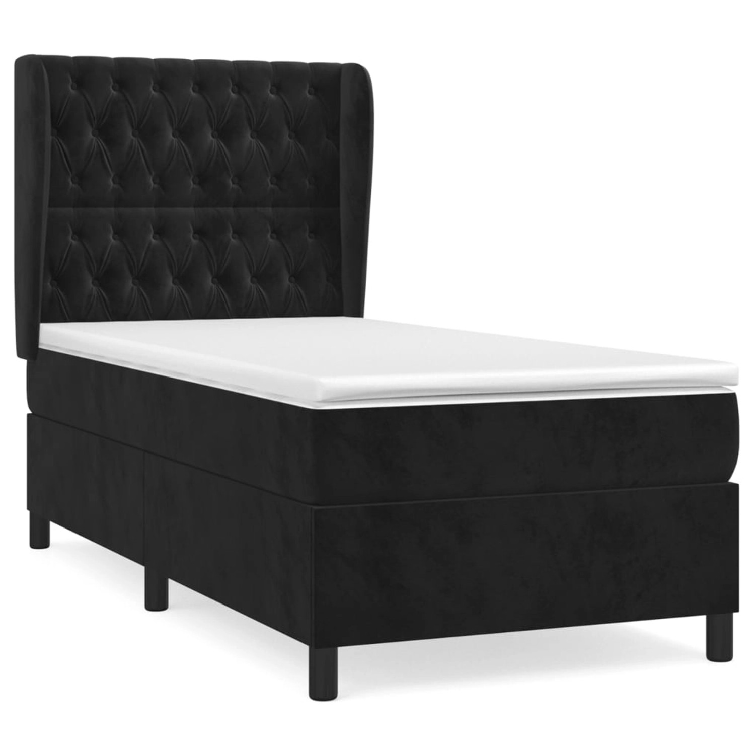 vidaXL Boxspringbett mit Matratze Schwarz 90x190 cm Samt1394145 vidaXL Boxspringbett mit Matratze Schwarz 90x190 cm Samt1394145 von VIDAXL
