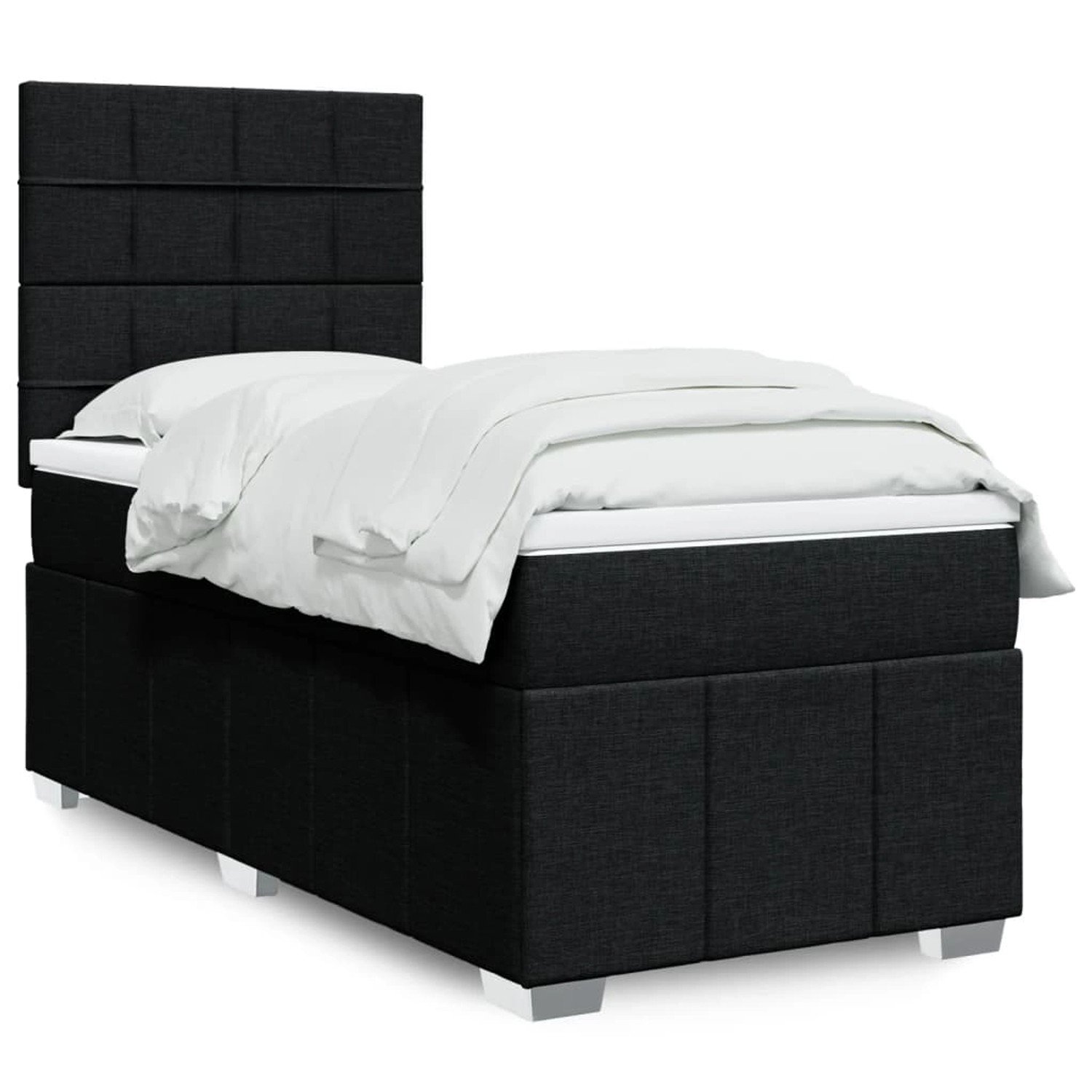 vidaXL Boxspringbett mit Matratze Schwarz 90x190 cm Stoff 3293825 vidaXL Boxspringbett mit Matratze Schwarz 90x190 cm Stoff 3293825 von VIDAXL