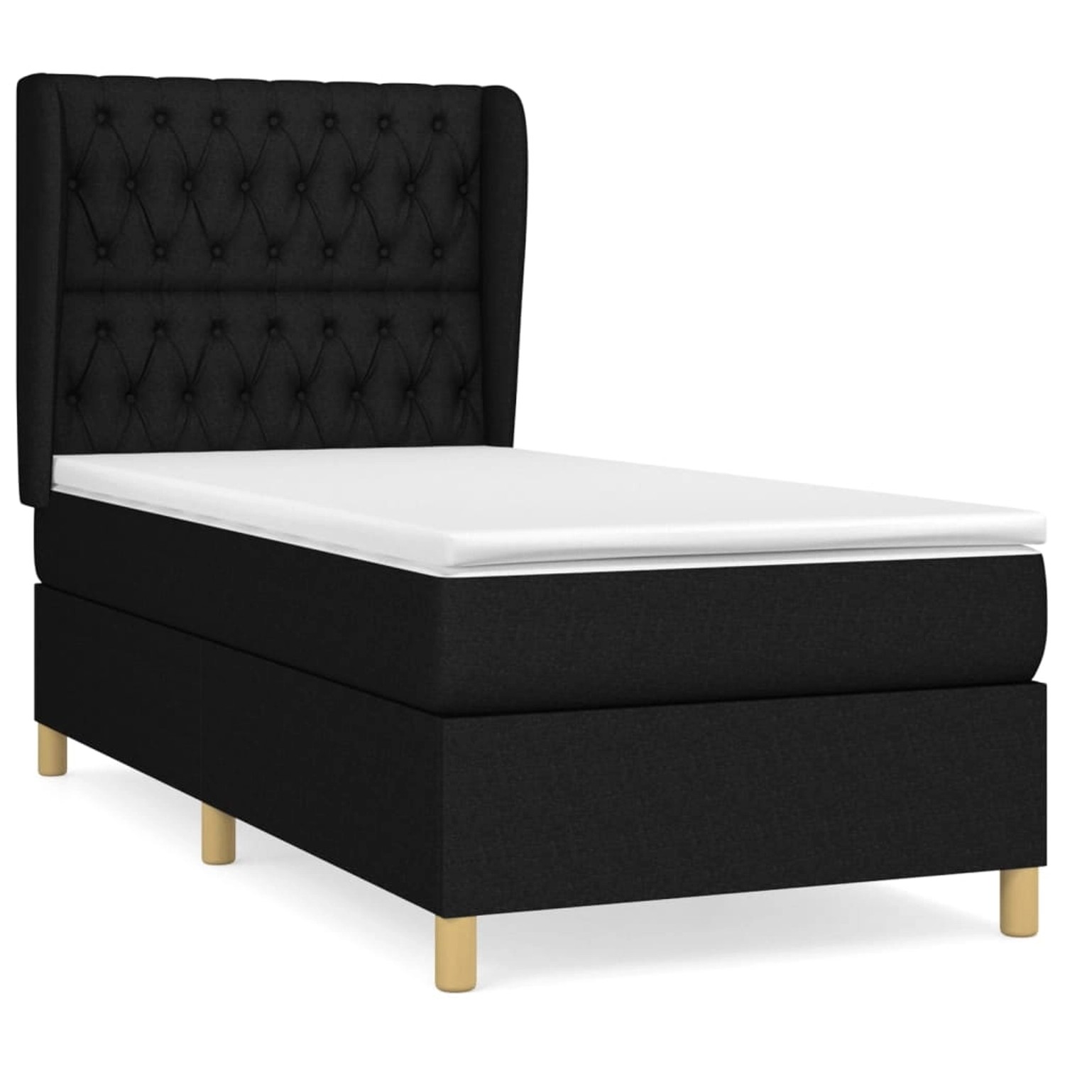vidaXL Boxspringbett mit Matratze Schwarz 90x190 cm Stoff1378489 vidaXL Boxspringbett mit Matratze Schwarz 90x190 cm Stoff1378489 von VIDAXL