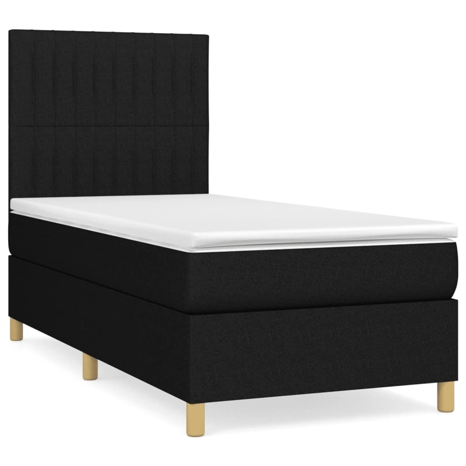 vidaXL Boxspringbett mit Matratze Schwarz 90x190 cm Stoff1378506 vidaXL Boxspringbett mit Matratze Schwarz 90x190 cm Stoff1378506 von VIDAXL
