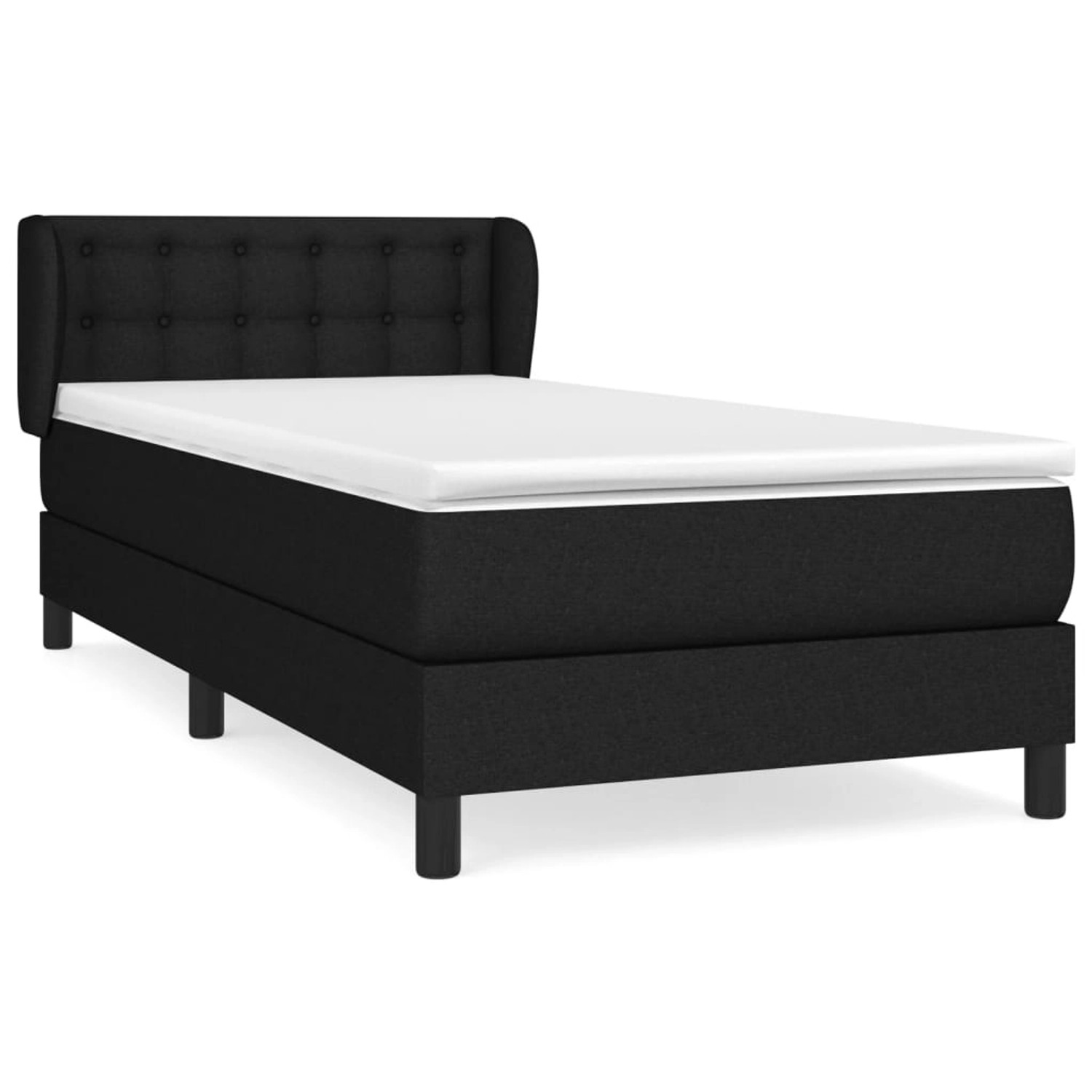 vidaXL Boxspringbett mit Matratze Schwarz 90x190 cm Stoff1378537 vidaXL Boxspringbett mit Matratze Schwarz 90x190 cm Stoff1378537 von VIDAXL