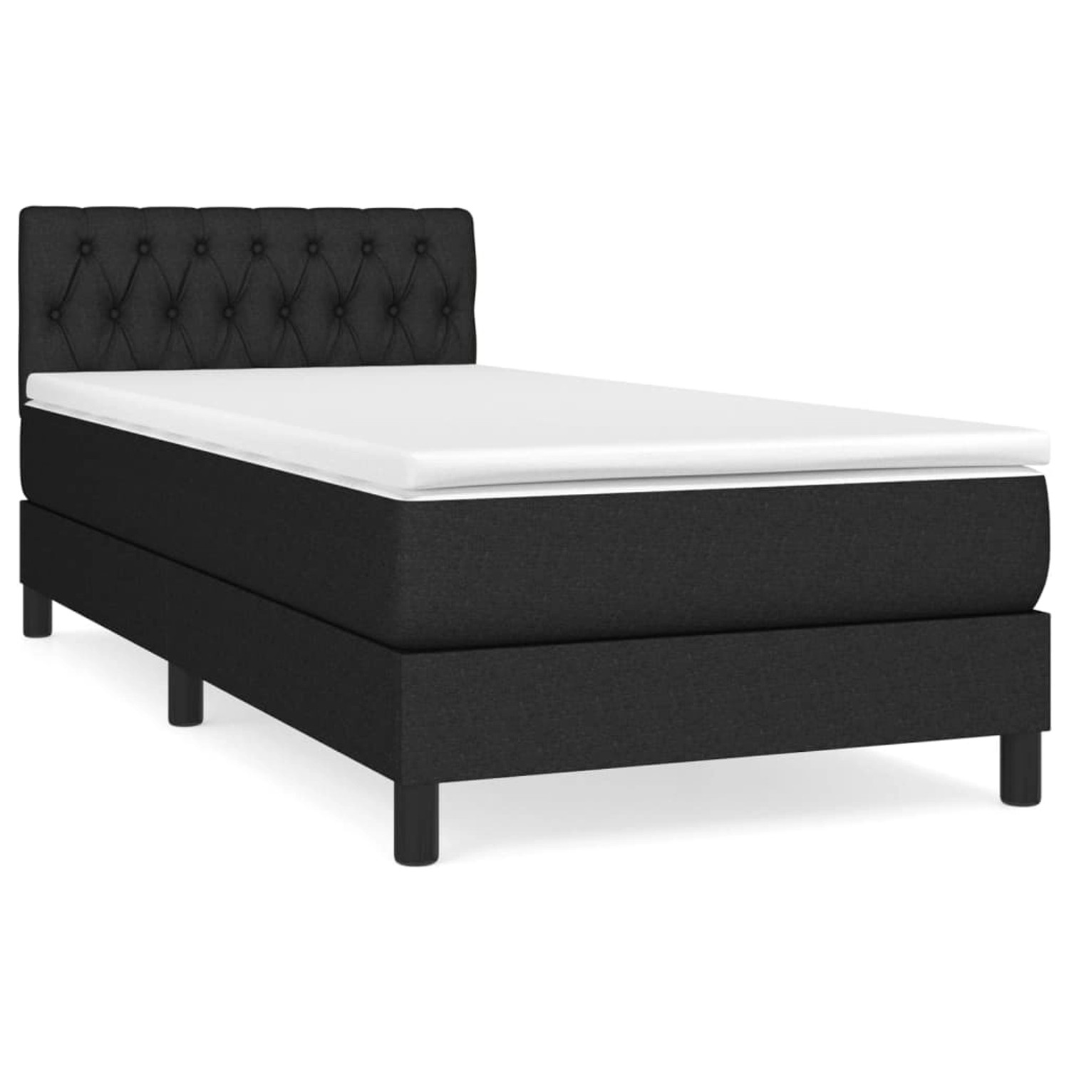 vidaXL Boxspringbett mit Matratze Schwarz 90x190 cm Stoff1389468 vidaXL Boxspringbett mit Matratze Schwarz 90x190 cm Stoff1389468 von VIDAXL
