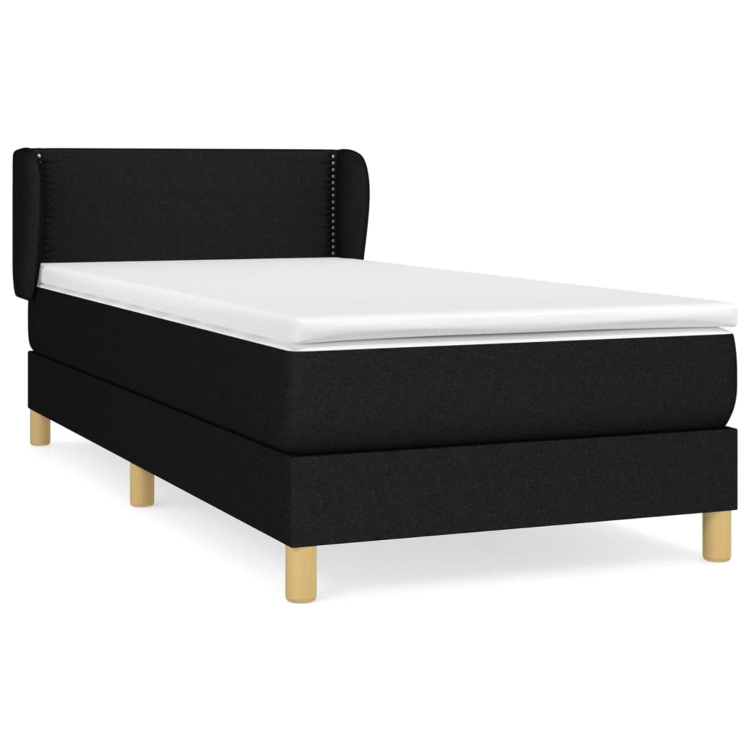 vidaXL Boxspringbett mit Matratze Schwarz 90x190 cm Stoff1467656 vidaXL Boxspringbett mit Matratze Schwarz 90x190 cm Stoff1467656 von VIDAXL