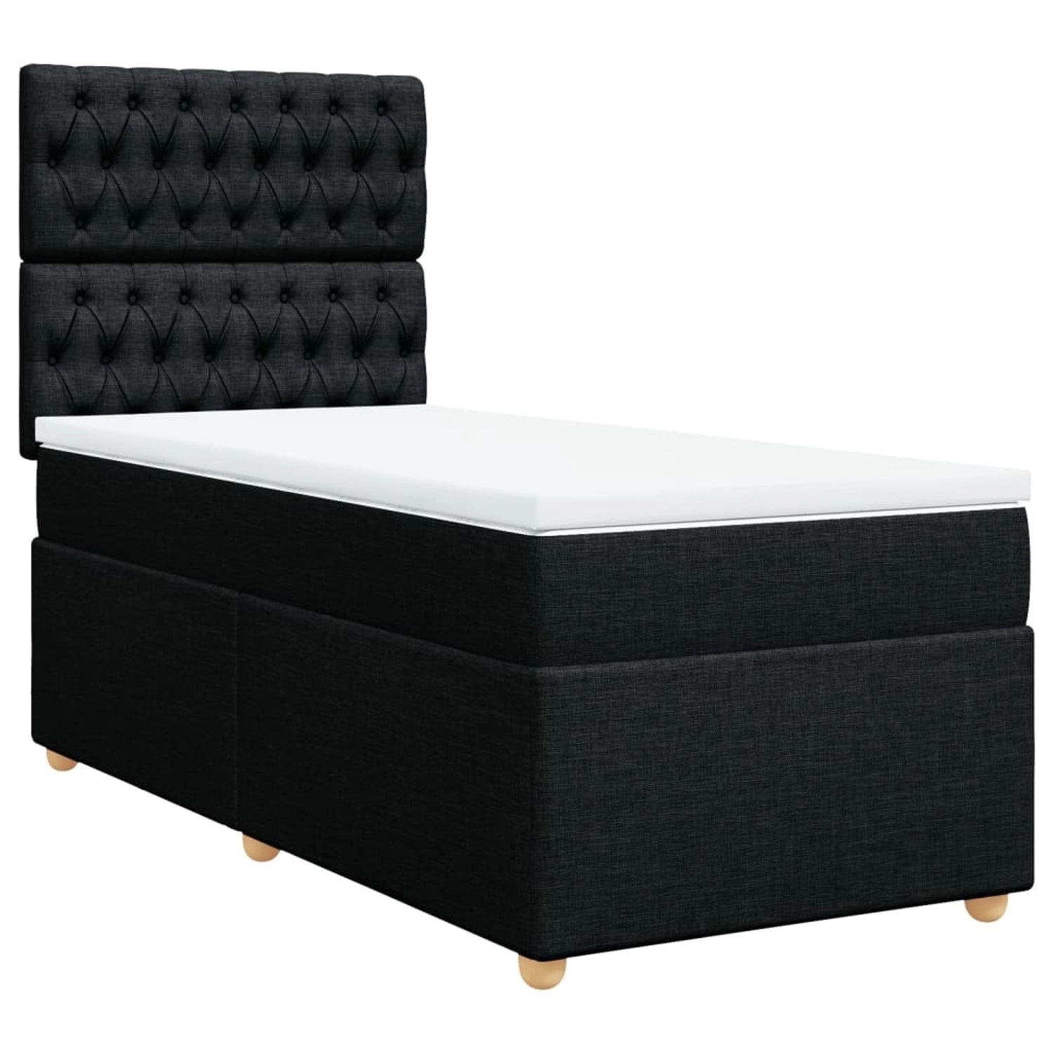 vidaXL Boxspringbett mit Matratze Schwarz 90x190 cm Stoff2101708 vidaXL Boxspringbett mit Matratze Schwarz 90x190 cm Stoff2101708 von VIDAXL
