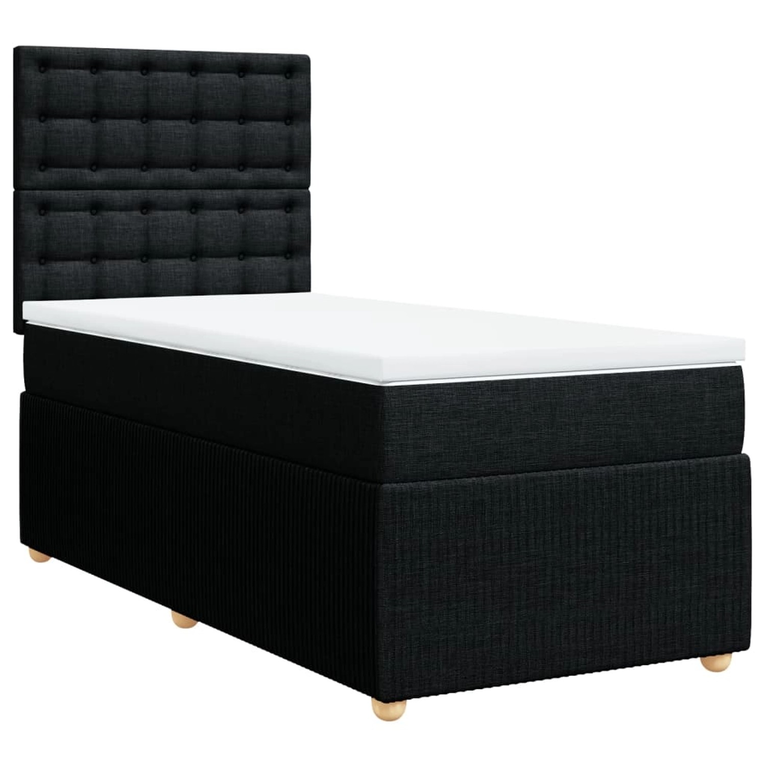 vidaXL Boxspringbett mit Matratze Schwarz 90x190 cm Stoff2103217 vidaXL Boxspringbett mit Matratze Schwarz 90x190 cm Stoff2103217 von VIDAXL