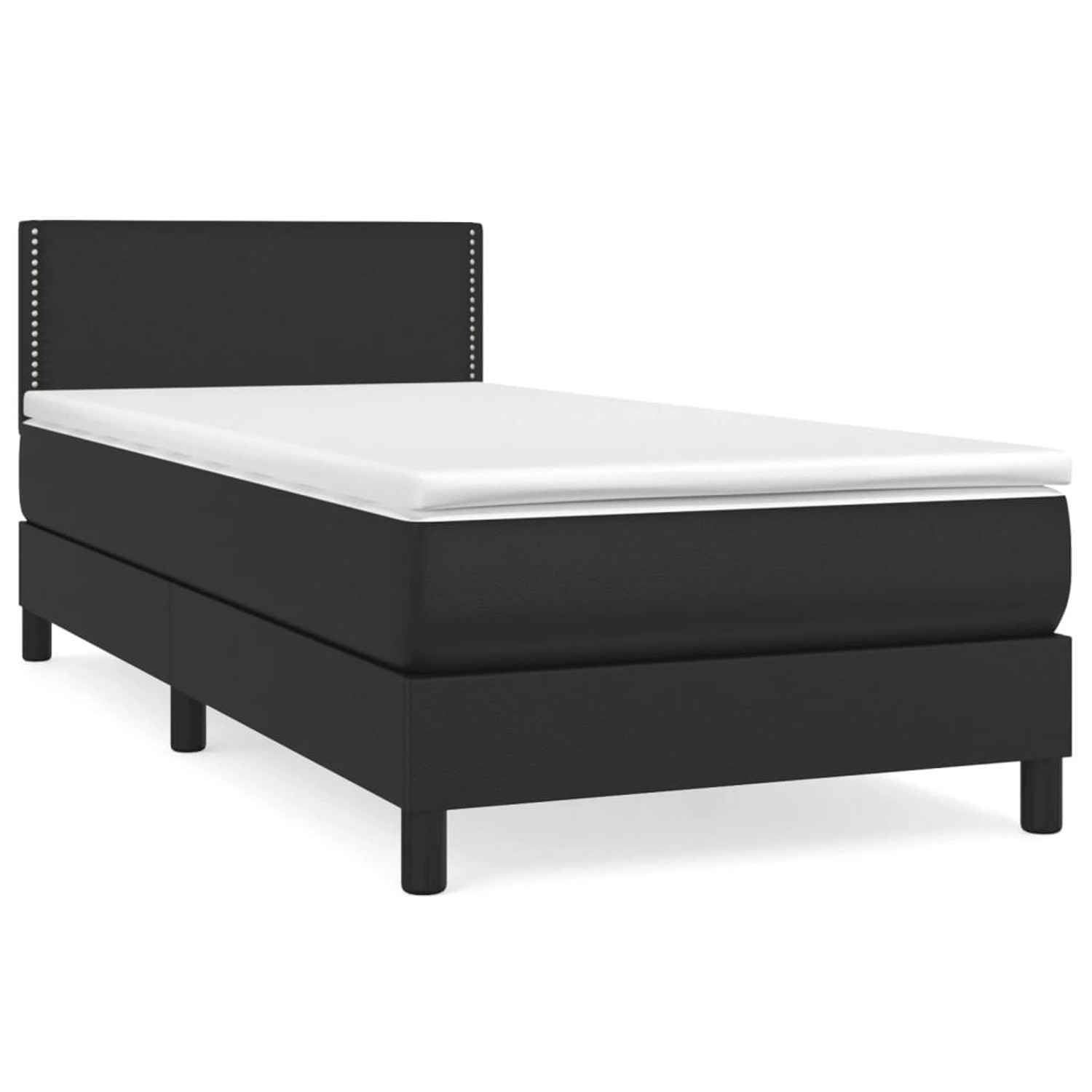 vidaXL Boxspringbett mit Matratze Schwarz 90x200 cm Kunstleder1389750 vidaXL Boxspringbett mit Matratze Schwarz 90x200 cm Kunstleder1389750 von VIDAXL