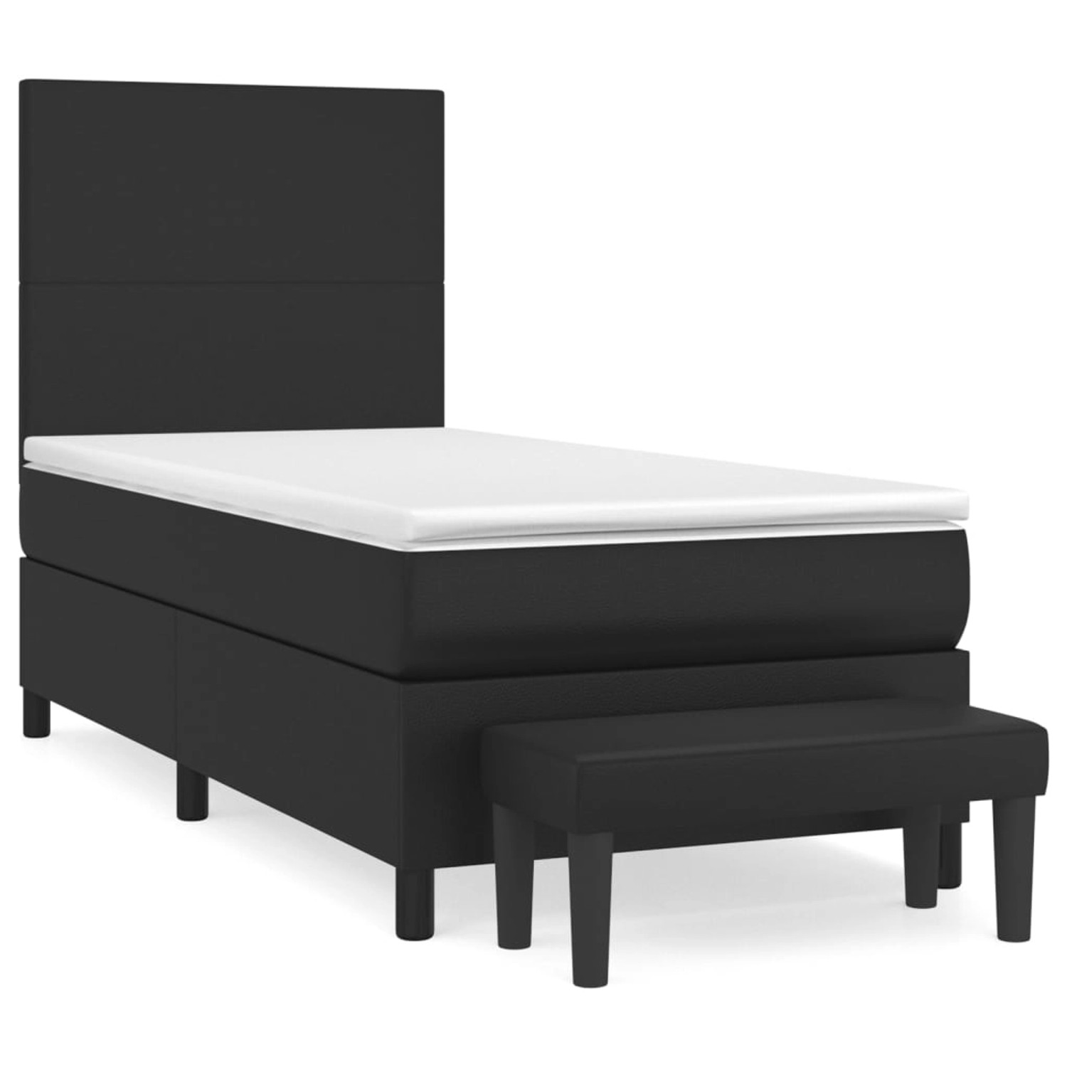 vidaXL Boxspringbett mit Matratze Schwarz 90x200 cm Kunstleder1466372 vidaXL Boxspringbett mit Matratze Schwarz 90x200 cm Kunstleder1466372 von VIDAXL
