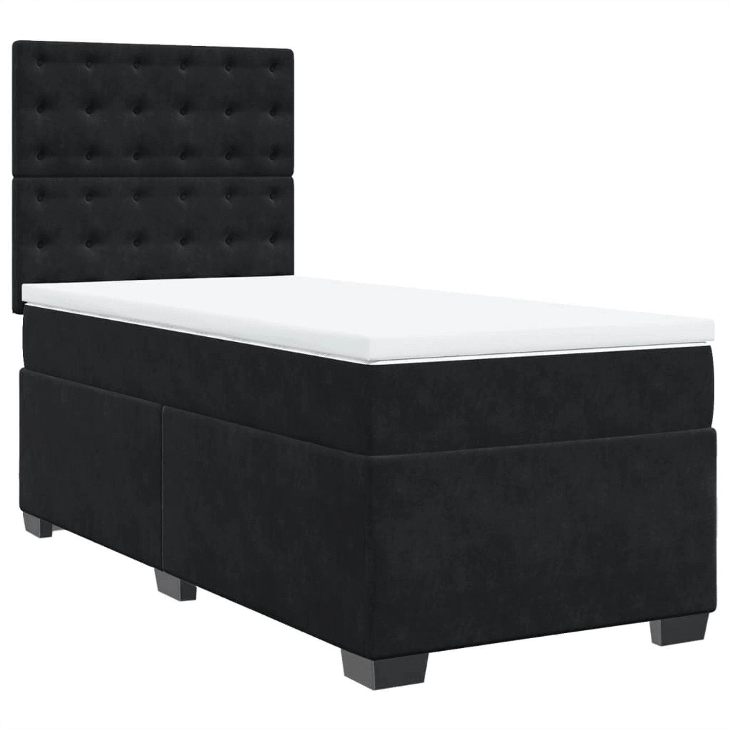 vidaXL Boxspringbett mit Matratze Schwarz 90x200 cm Samt 3290824 vidaXL Boxspringbett mit Matratze Schwarz 90x200 cm Samt 3290824 von VIDAXL