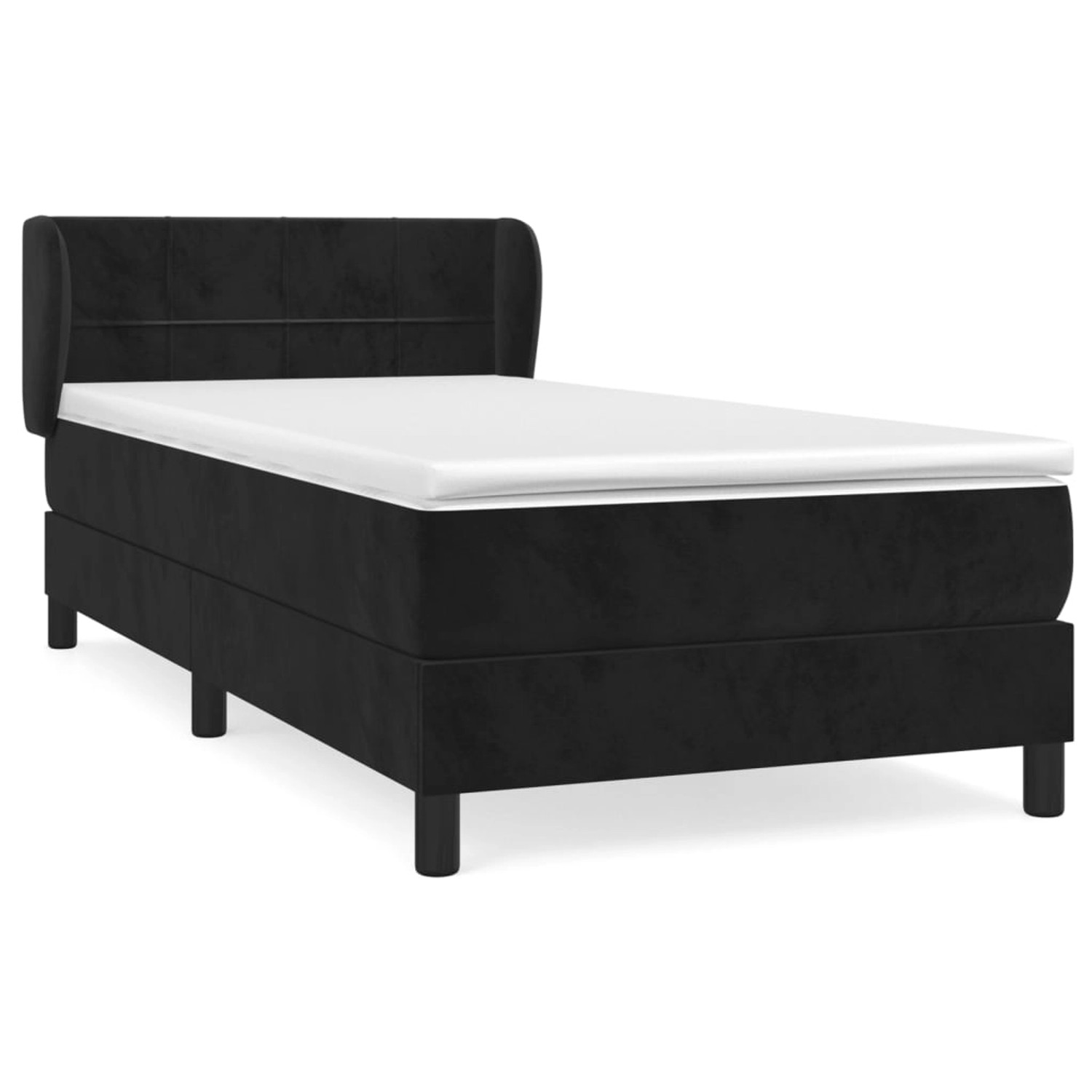 vidaXL Boxspringbett mit Matratze Schwarz 90x200 cm Samt1387077 vidaXL Boxspringbett mit Matratze Schwarz 90x200 cm Samt1387077 von VIDAXL